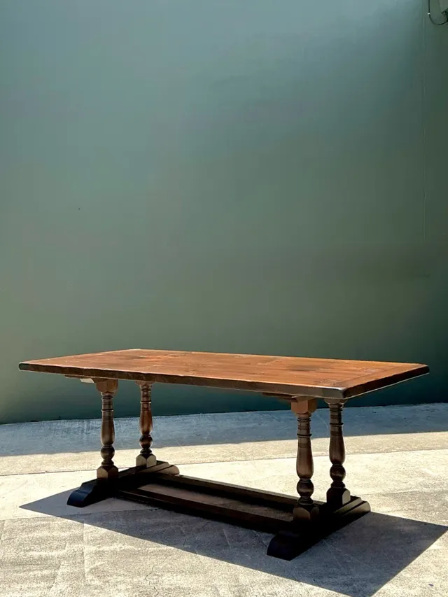 Vintage 19th Century Double Pedestal Dining Table — additional photo 5