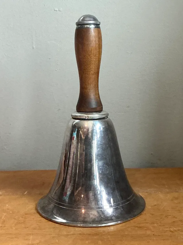 Vintage Silver and Wood Nautical Bell Cocktail Shaker — additional photo 4