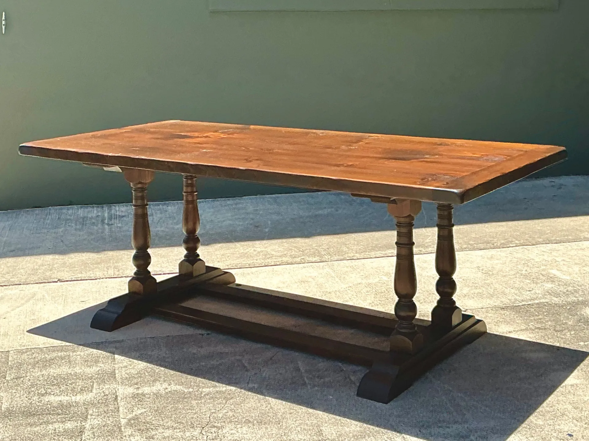 Vintage 19th Century Double Pedestal Dining Table — additional photo 7