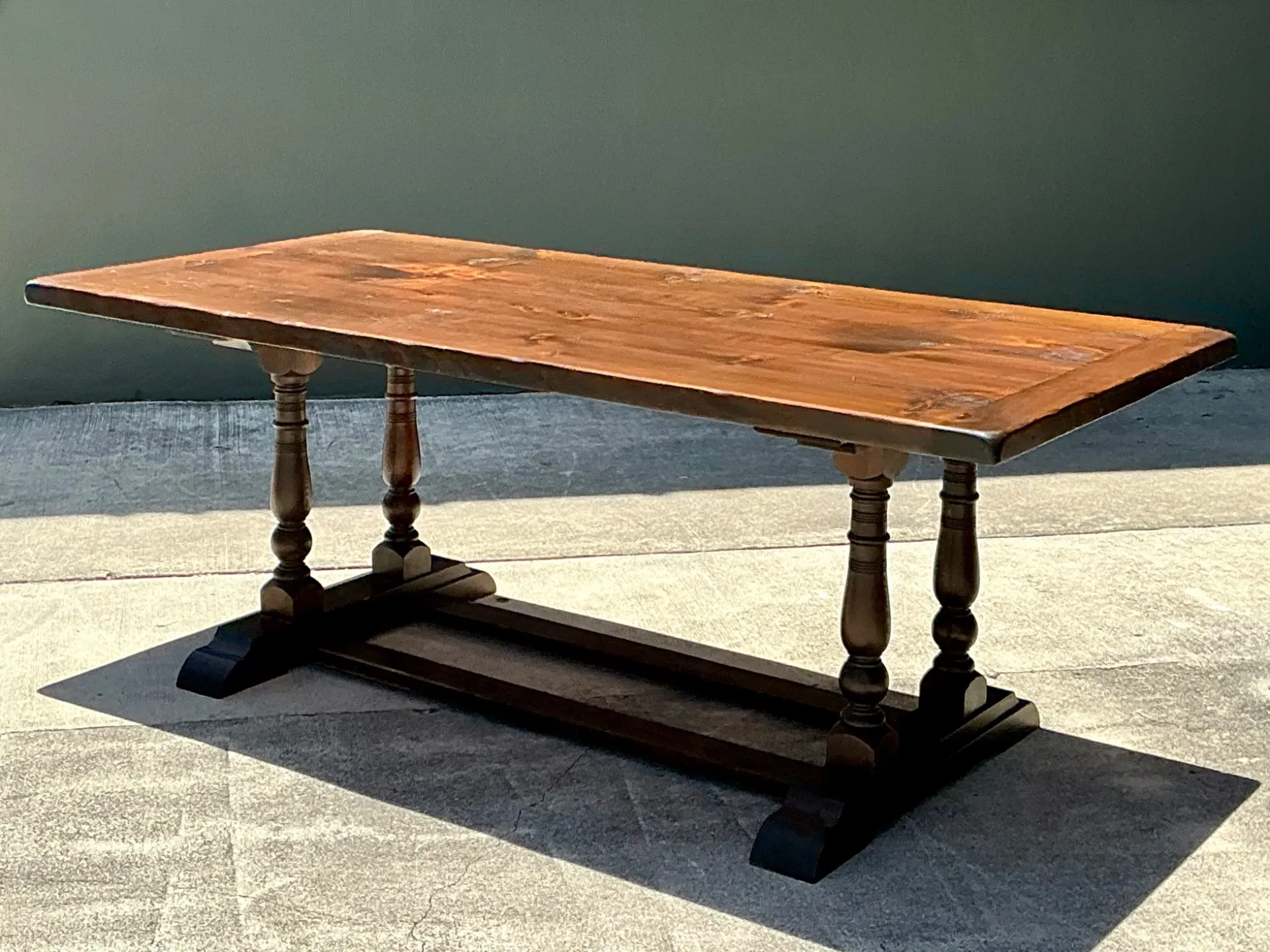 Vintage 19th Century Double Pedestal Dining Table — additional photo 2