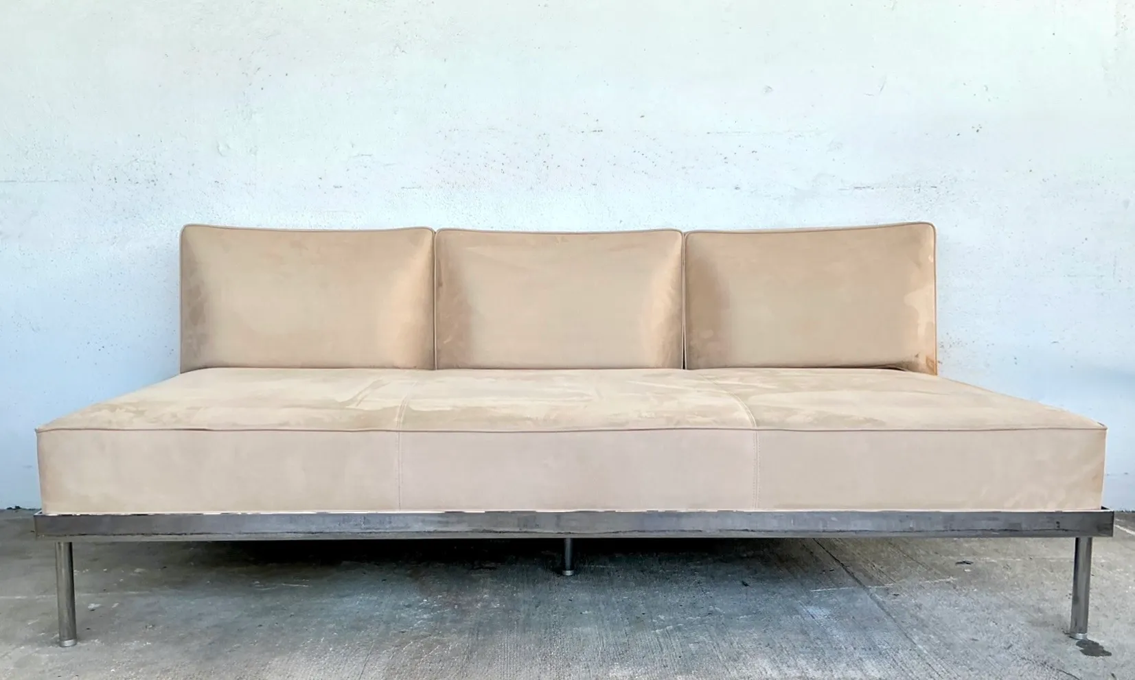 Vintage Chrome and Fabric Sofa — additional photo 1