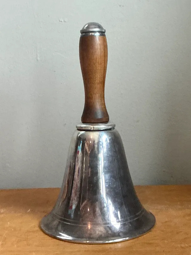 Vintage Silver and Wood Nautical Bell Cocktail Shaker — additional photo 1
