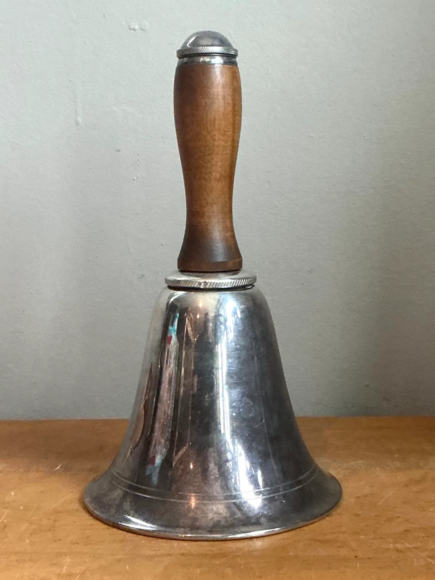 Vintage Silver and Wood Nautical Bell Cocktail Shaker — additional photo 6
