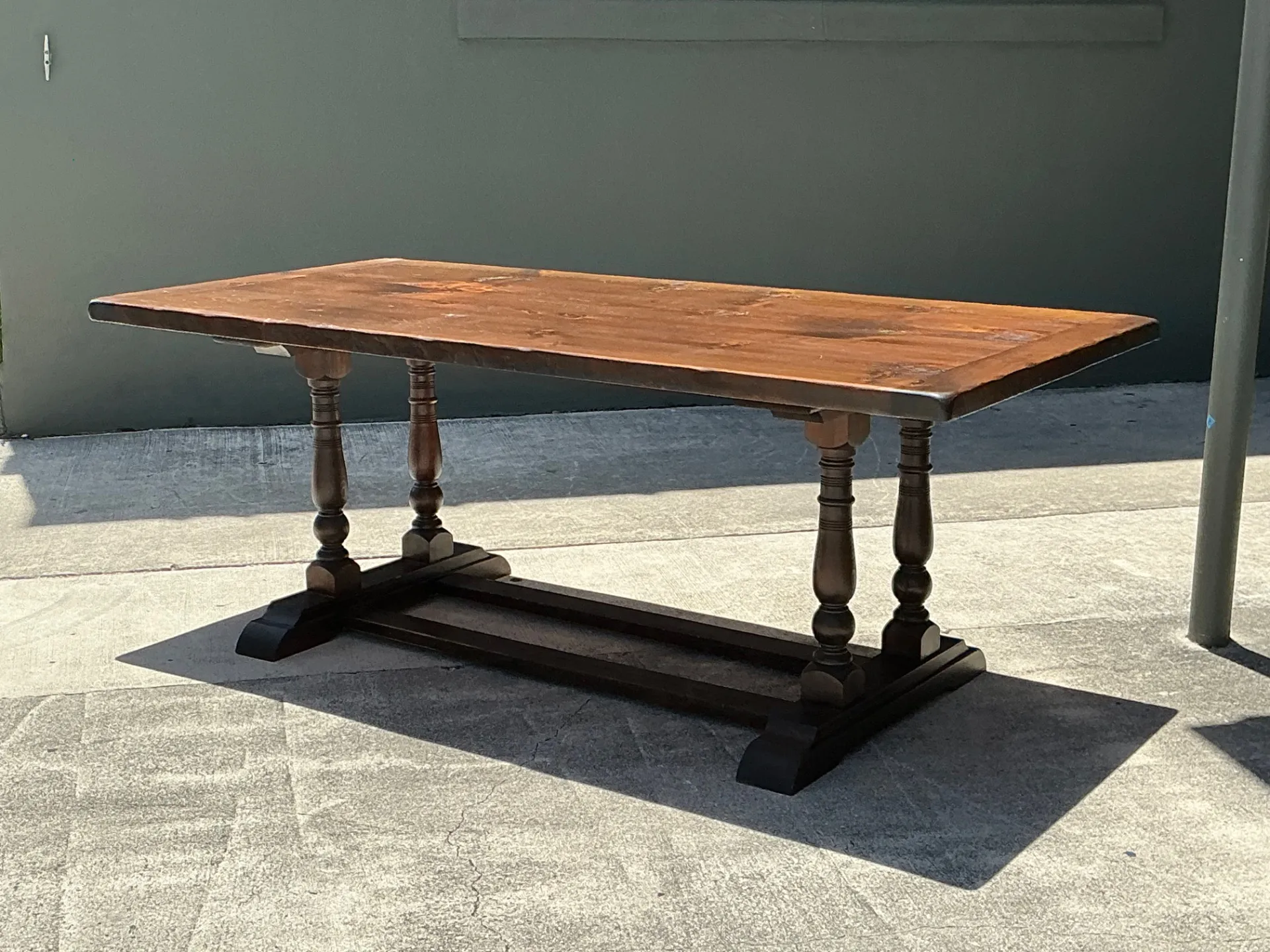 Vintage 19th Century Double Pedestal Dining Table — additional photo 4