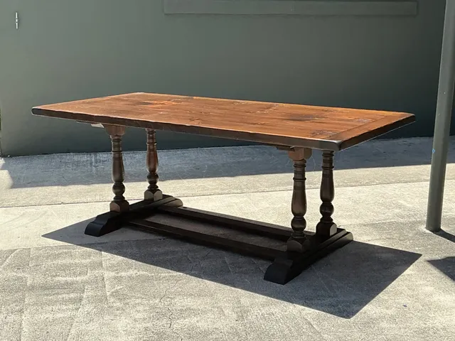 Vintage 19th Century Double Pedestal Dining Table — additional photo 4