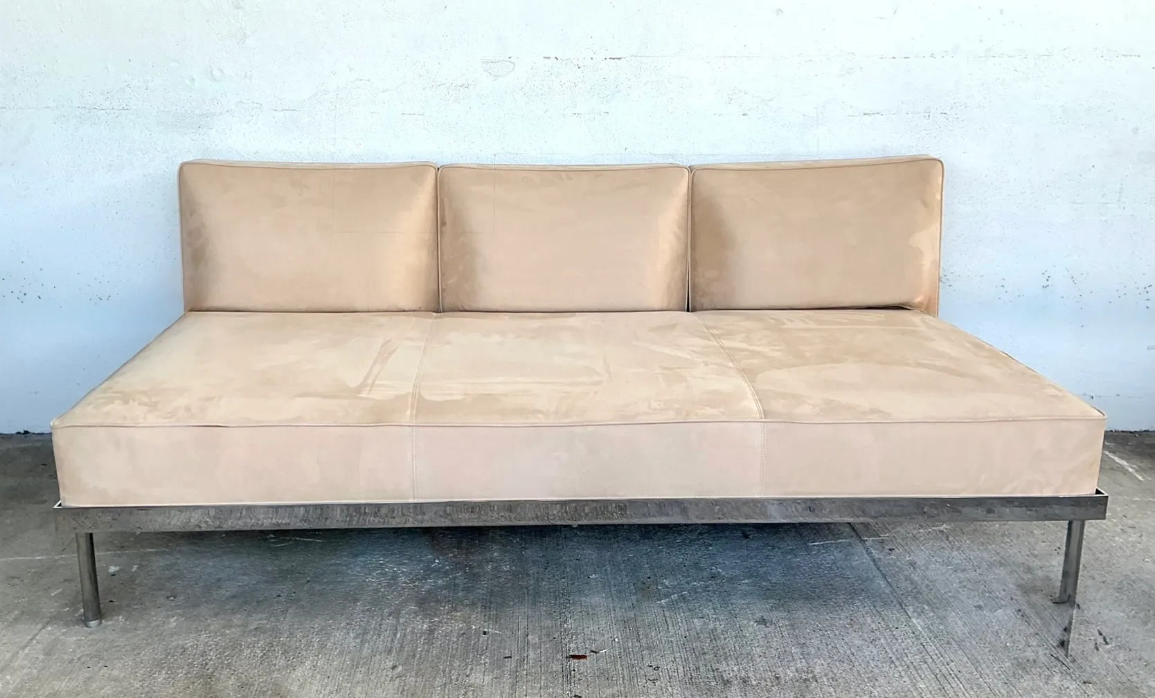 Vintage Chrome and Fabric Sofa — additional photo 6