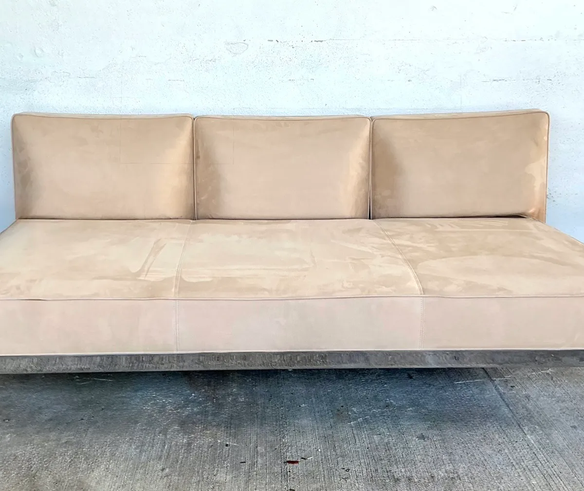 Vintage Chrome and Fabric Sofa — additional photo 6