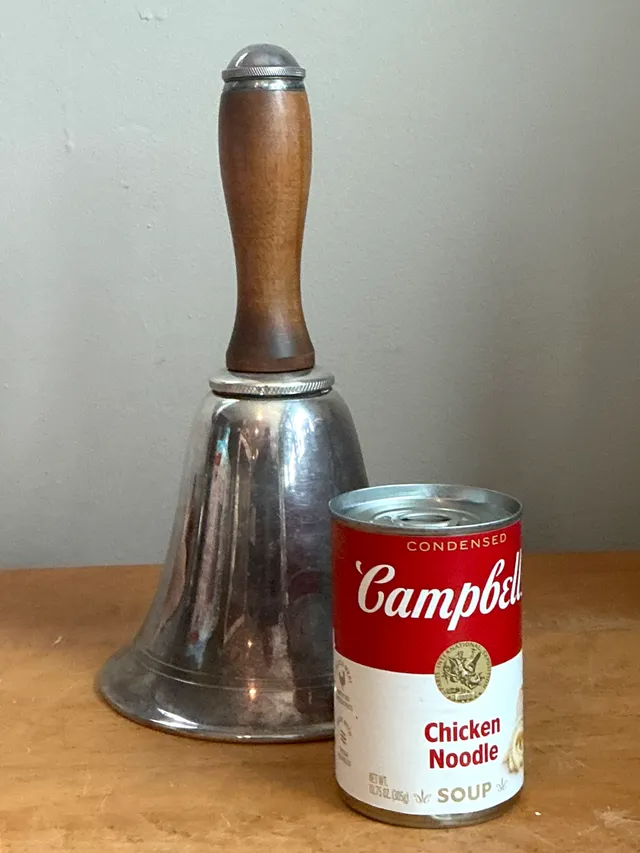 Vintage Silver and Wood Nautical Bell Cocktail Shaker — additional photo 3
