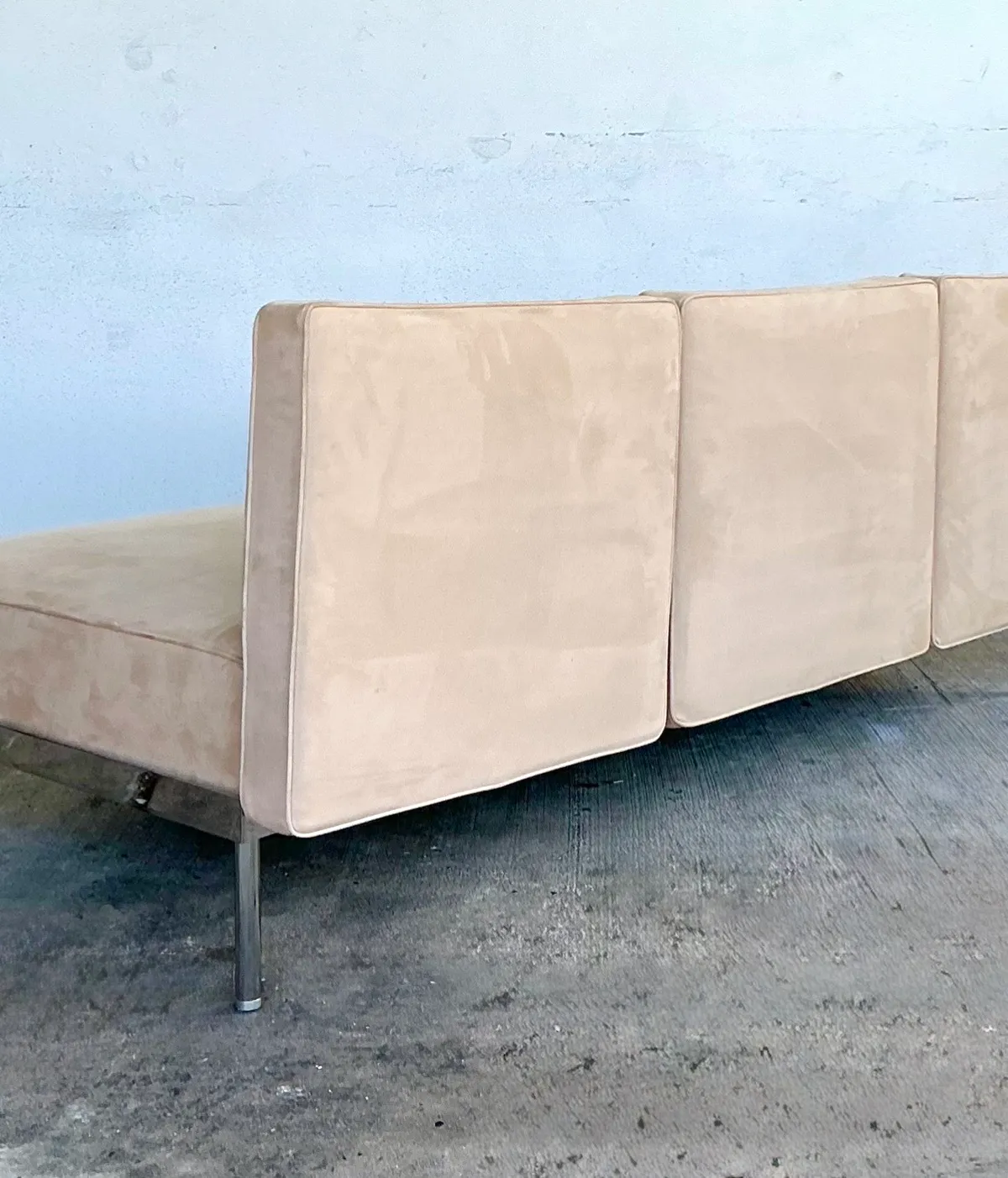 Vintage Chrome and Fabric Sofa — additional photo 5