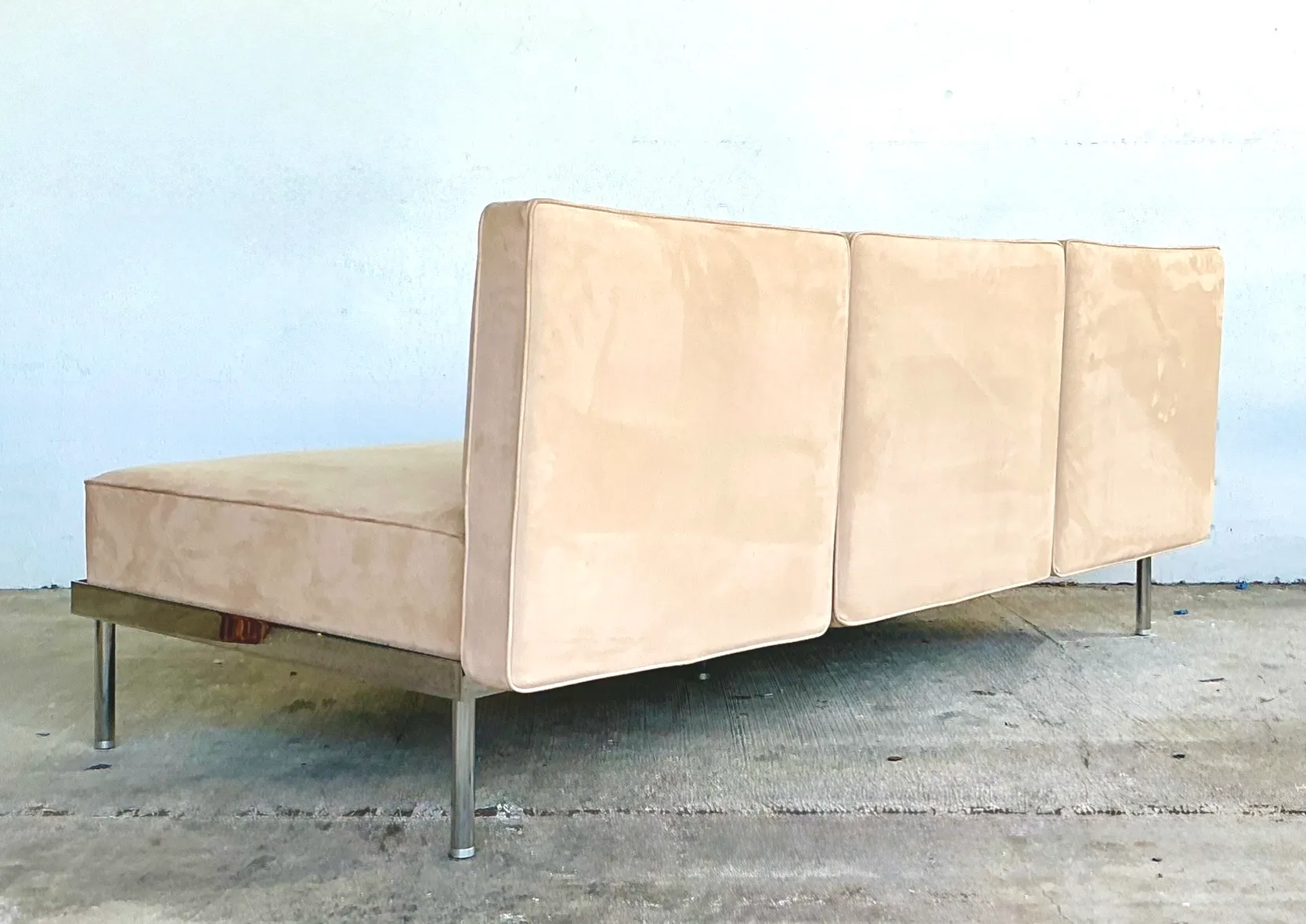 Vintage Chrome and Fabric Sofa — additional photo 7