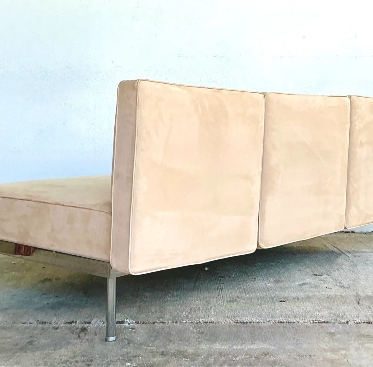 Vintage Chrome and Fabric Sofa — additional photo 7