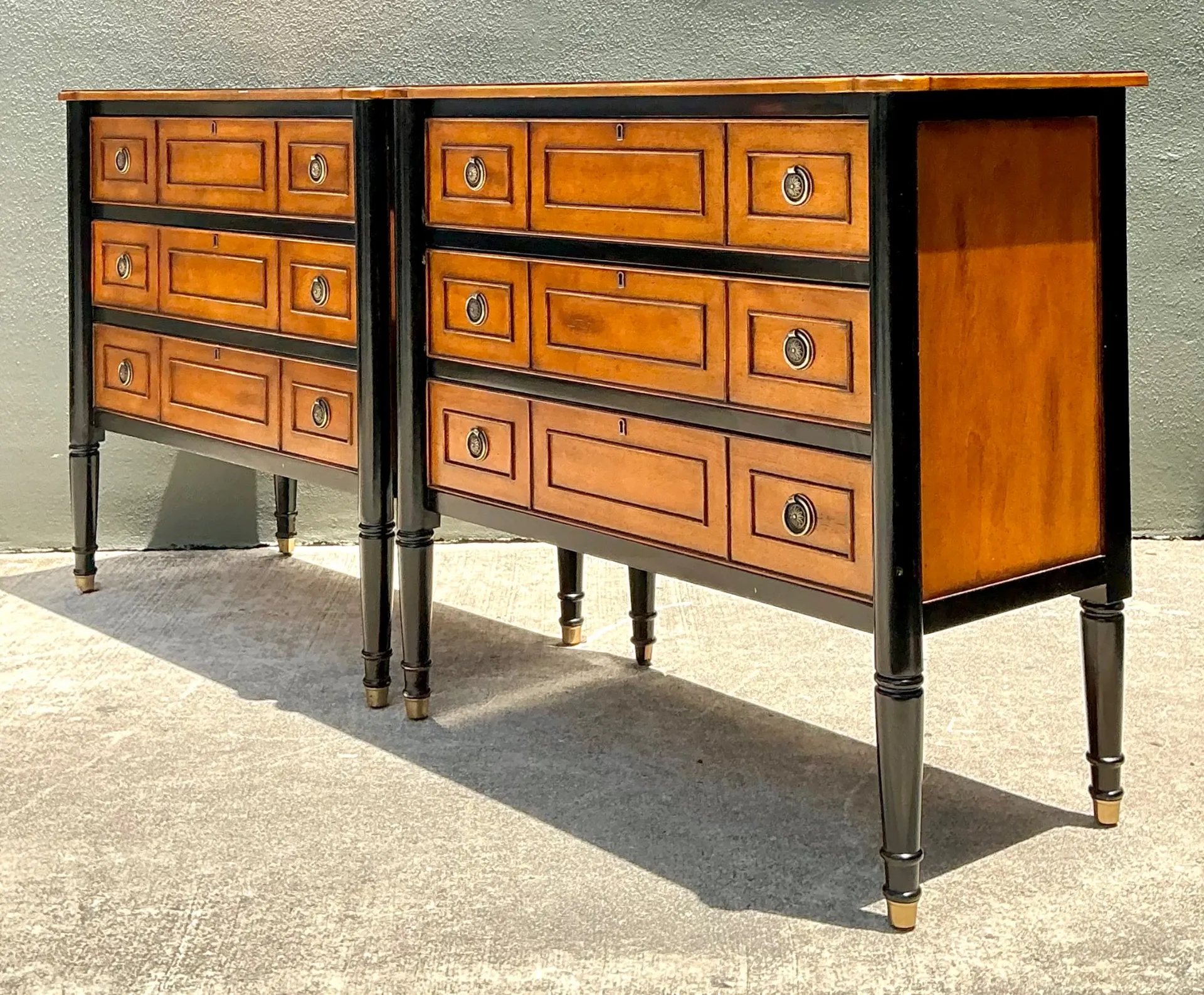 Vintage Two-Tone Wood Dressers - Set of 2 — additional photo 4
