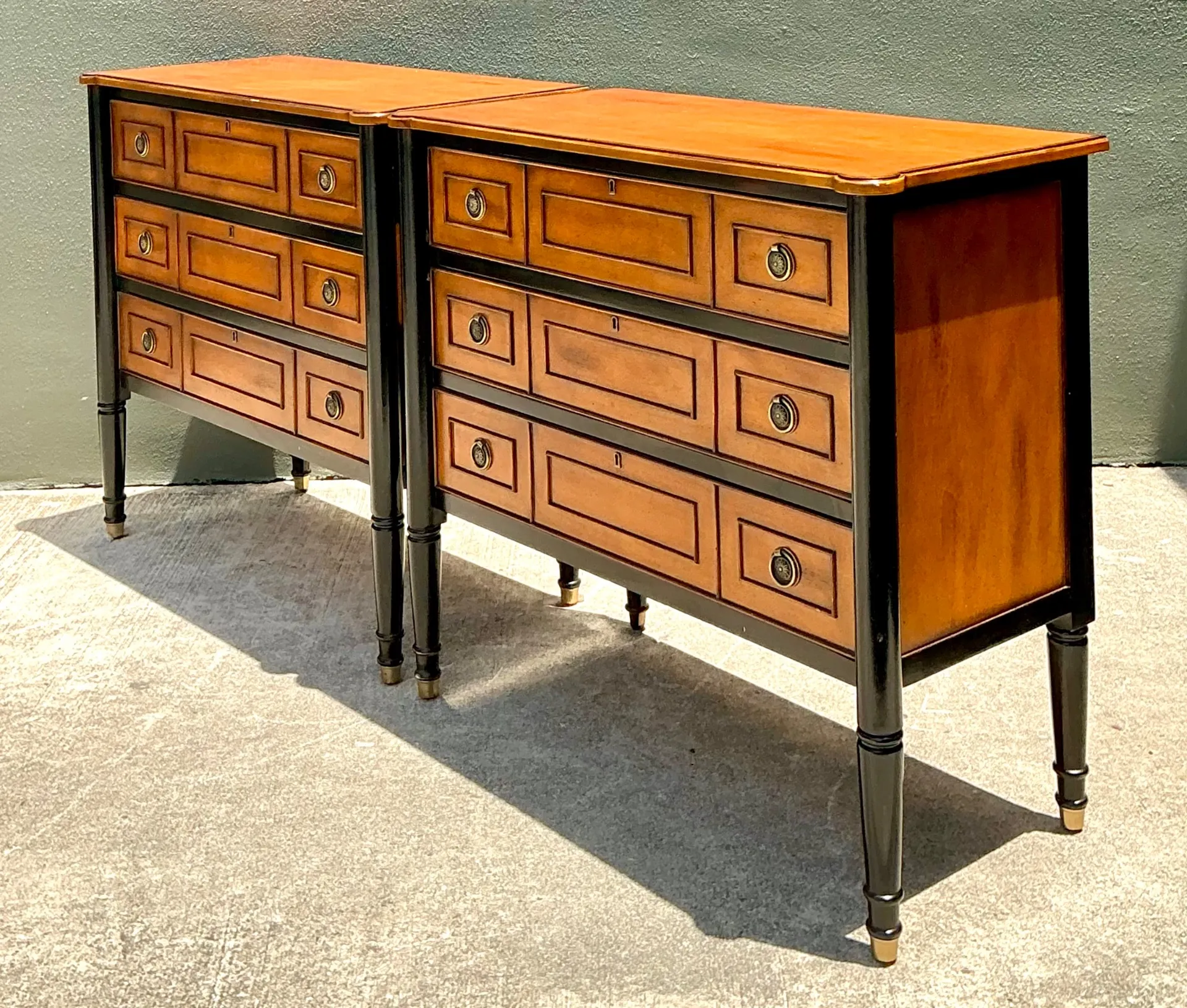 Vintage Two-Tone Wood Dressers - Set of 2 — additional photo 1