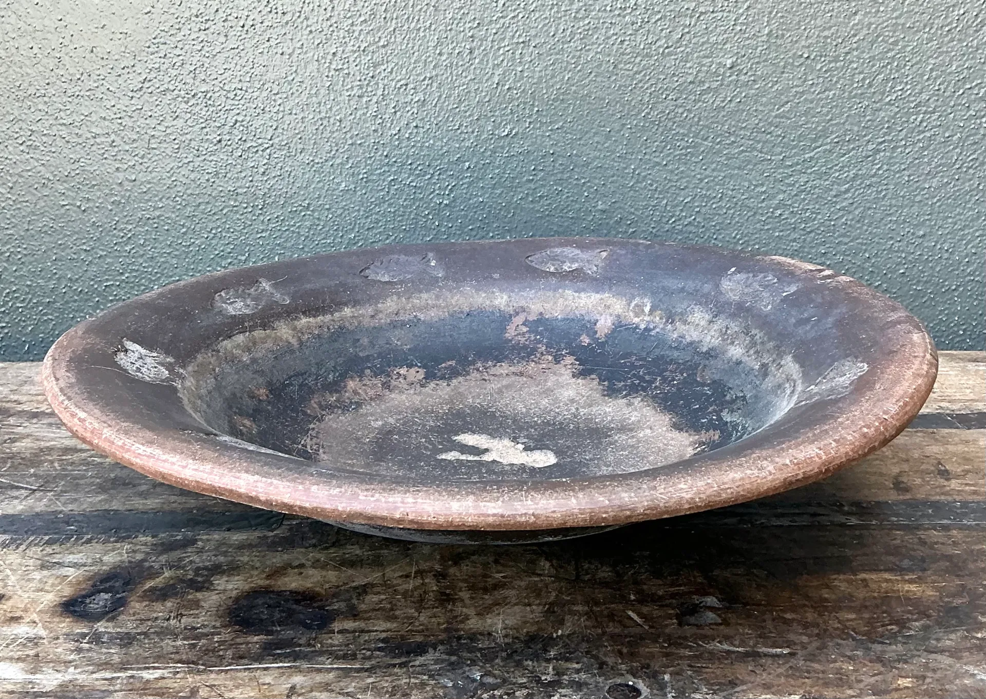 Vintage Rustic Ceramic Fish Plate — additional photo 1