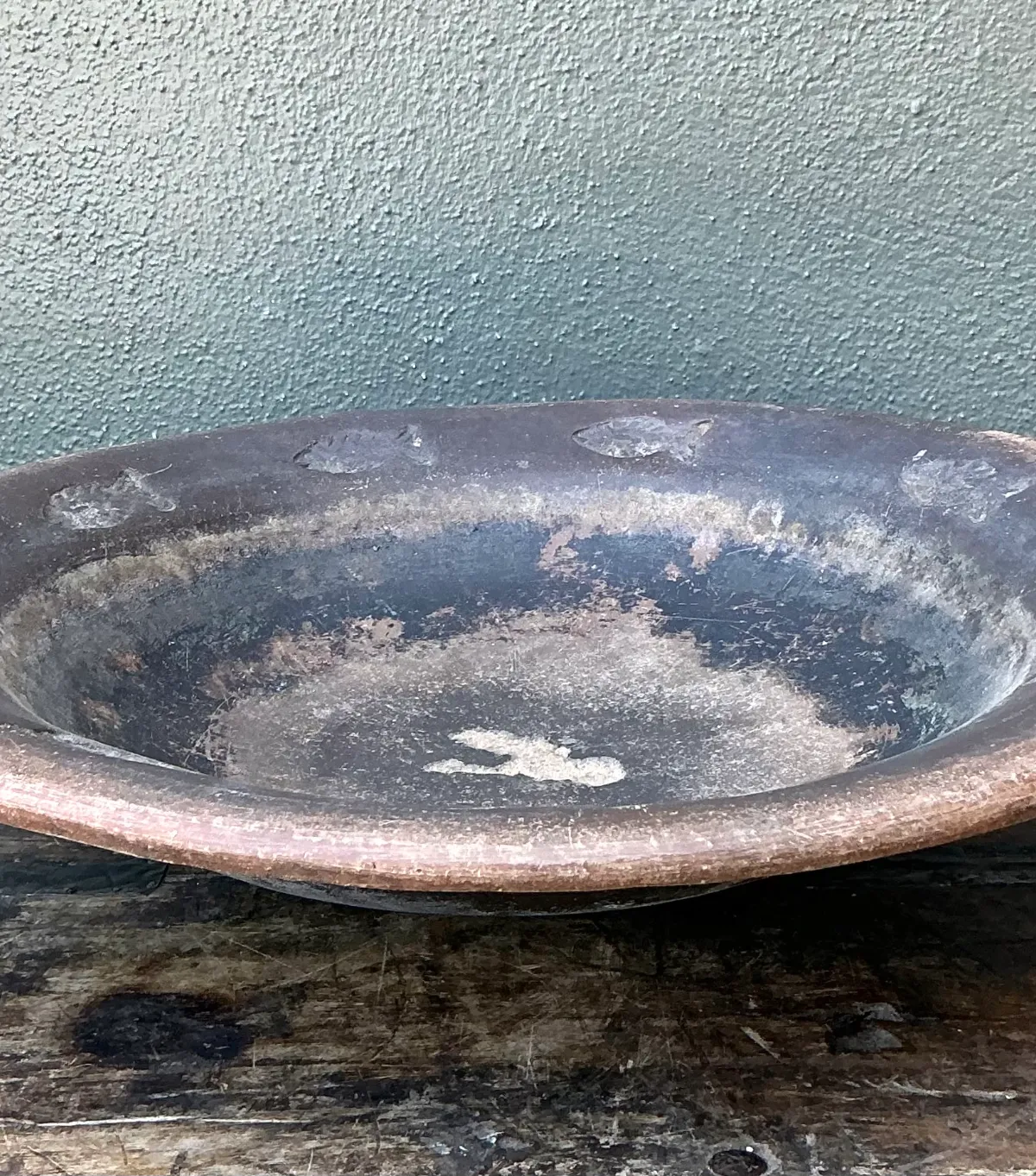 Vintage Rustic Ceramic Fish Plate