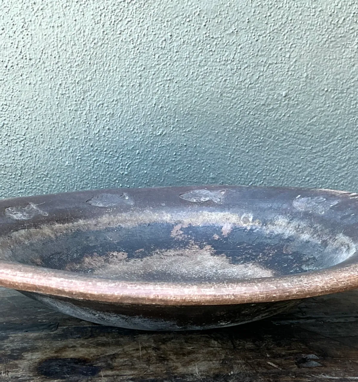 Vintage Rustic Ceramic Fish Plate — additional photo 6