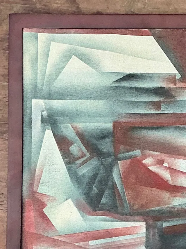 Vintage Abstract Geometric Painting — additional photo 7