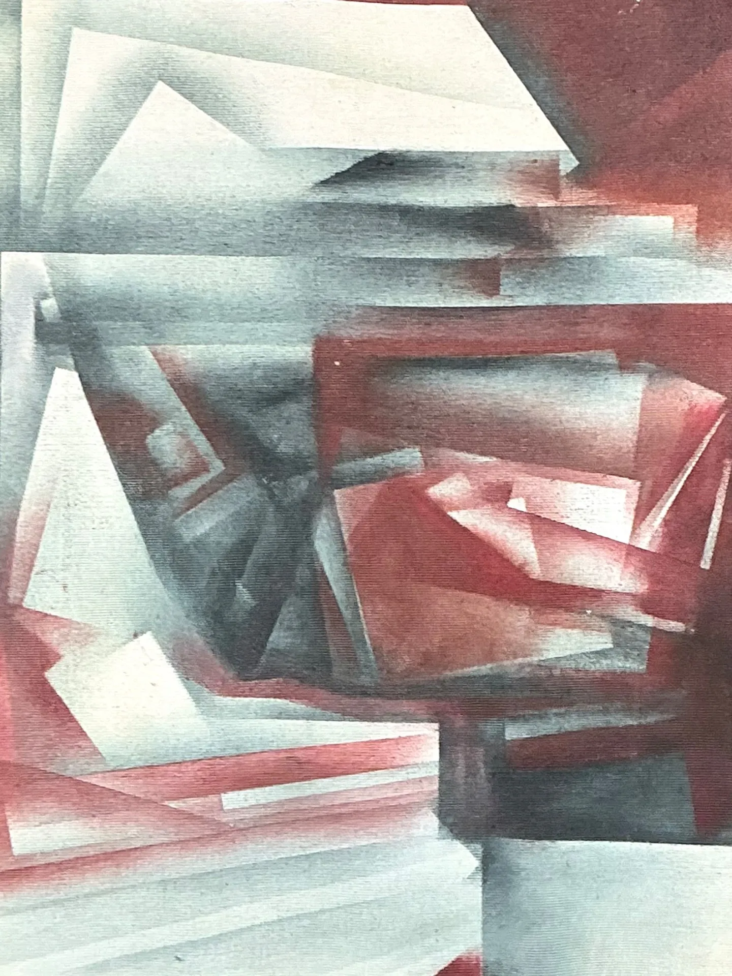 Vintage Abstract Geometric Painting — additional photo 2
