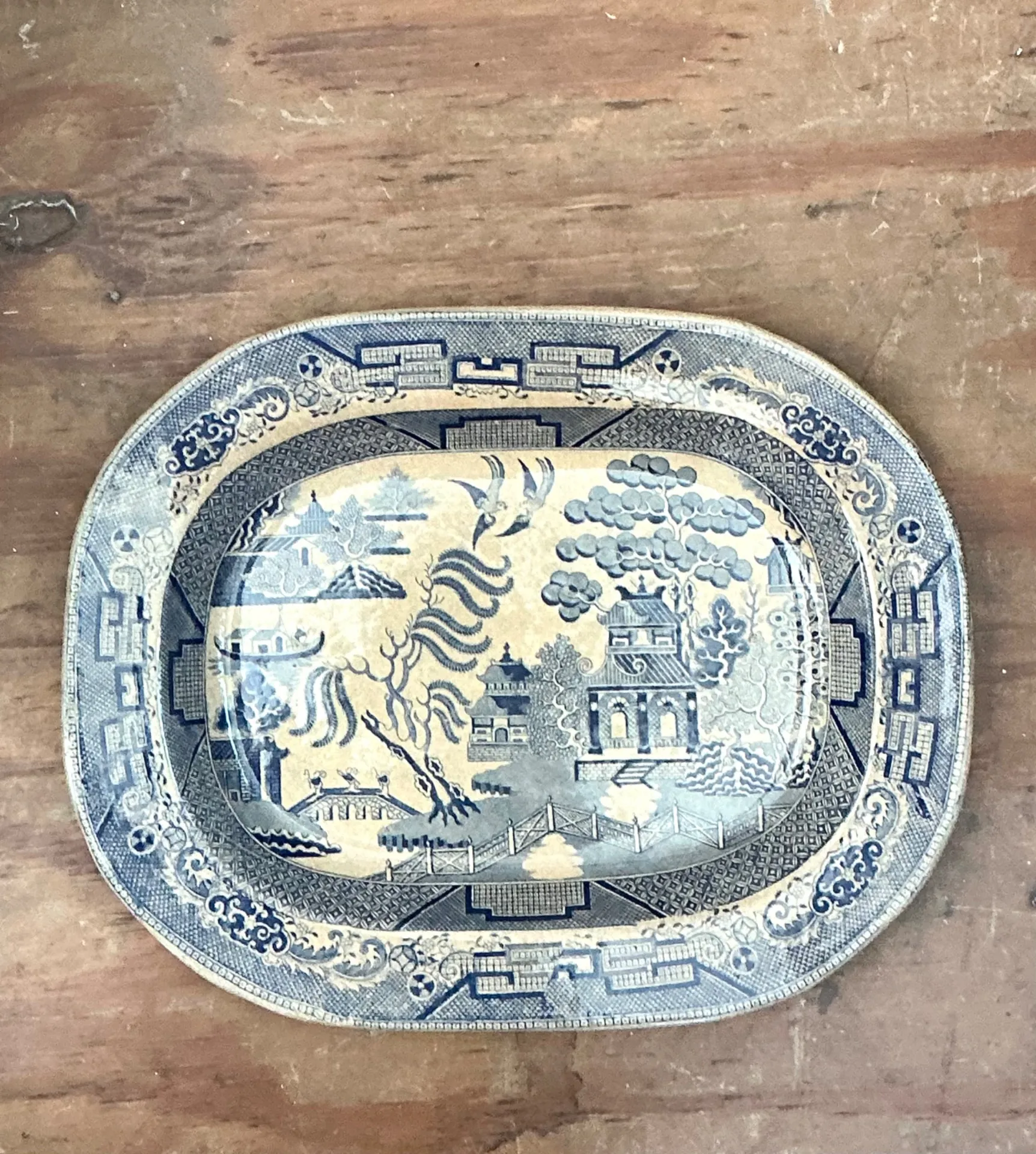 Blue Willow Decorative Ceramic Tray — additional photo 1
