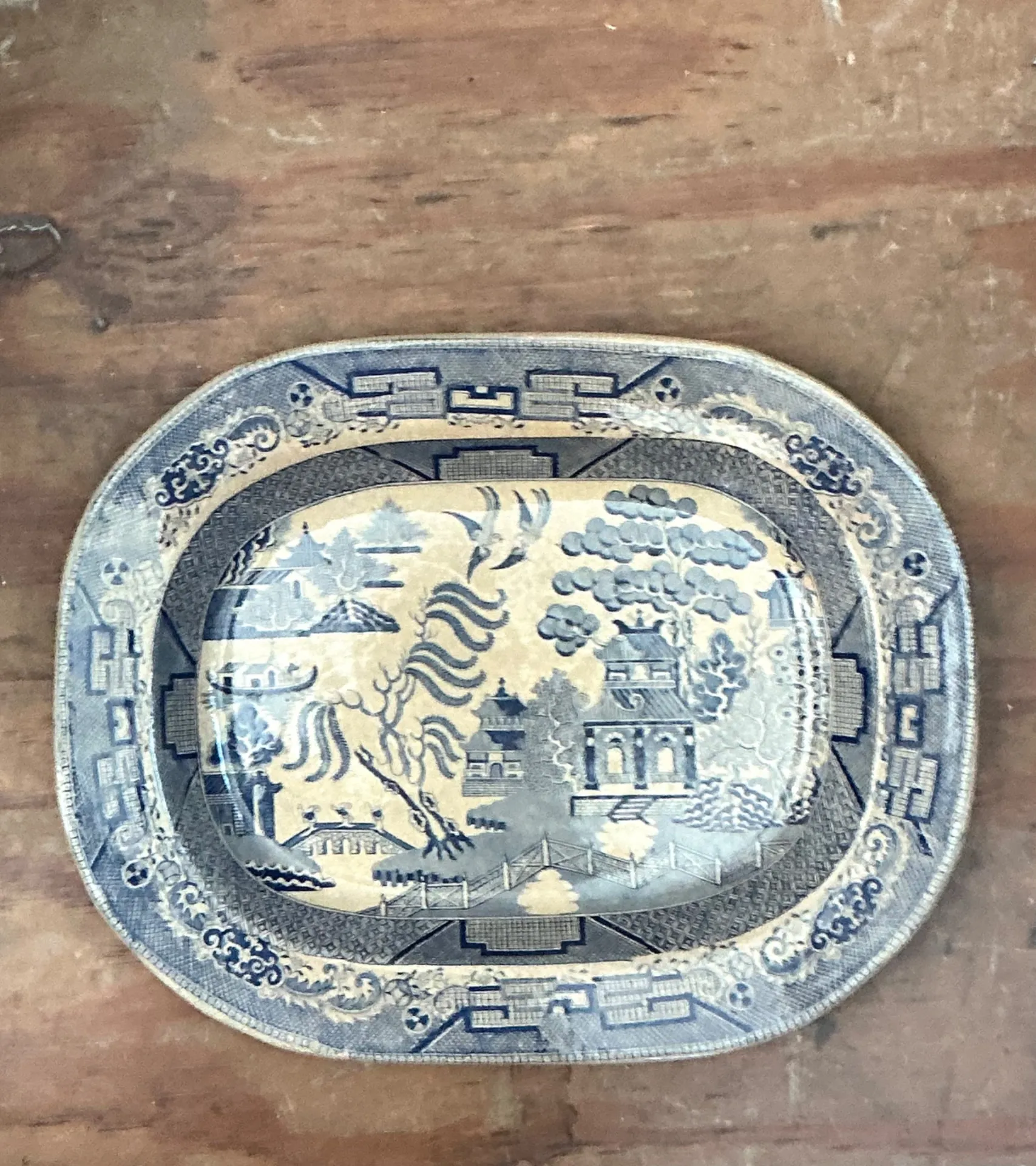 Blue Willow Decorative Ceramic Tray — additional photo 3