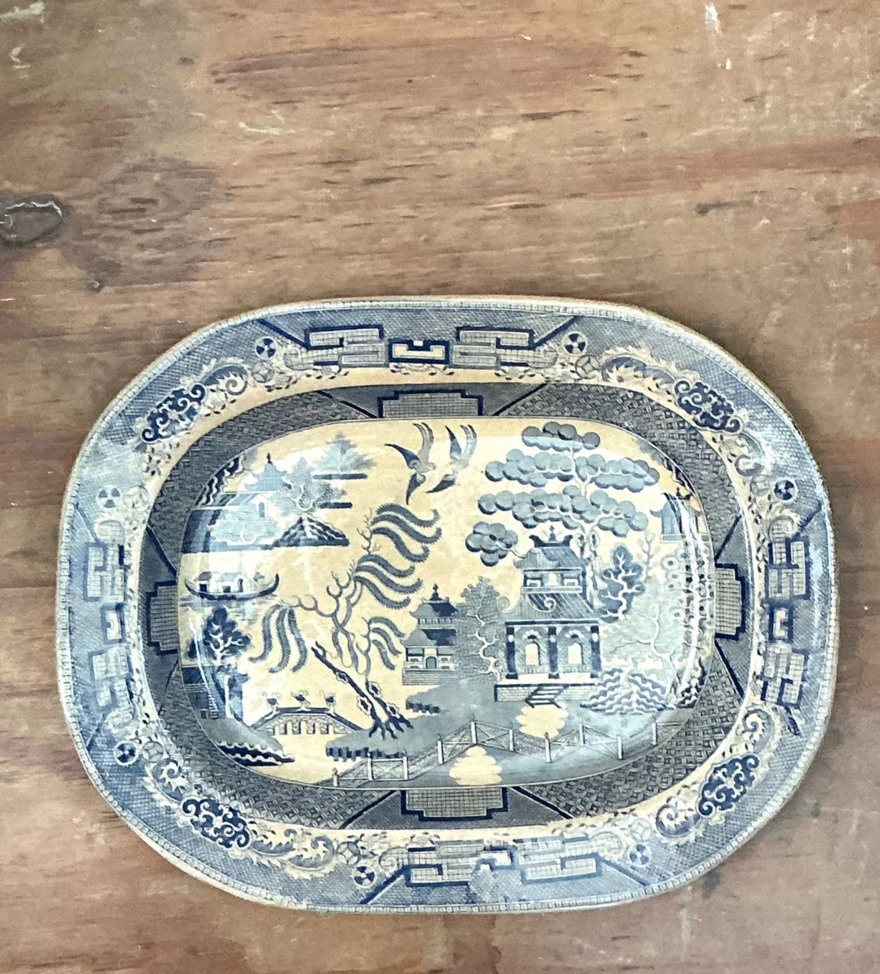 Blue Willow Decorative Ceramic Tray — additional photo 5