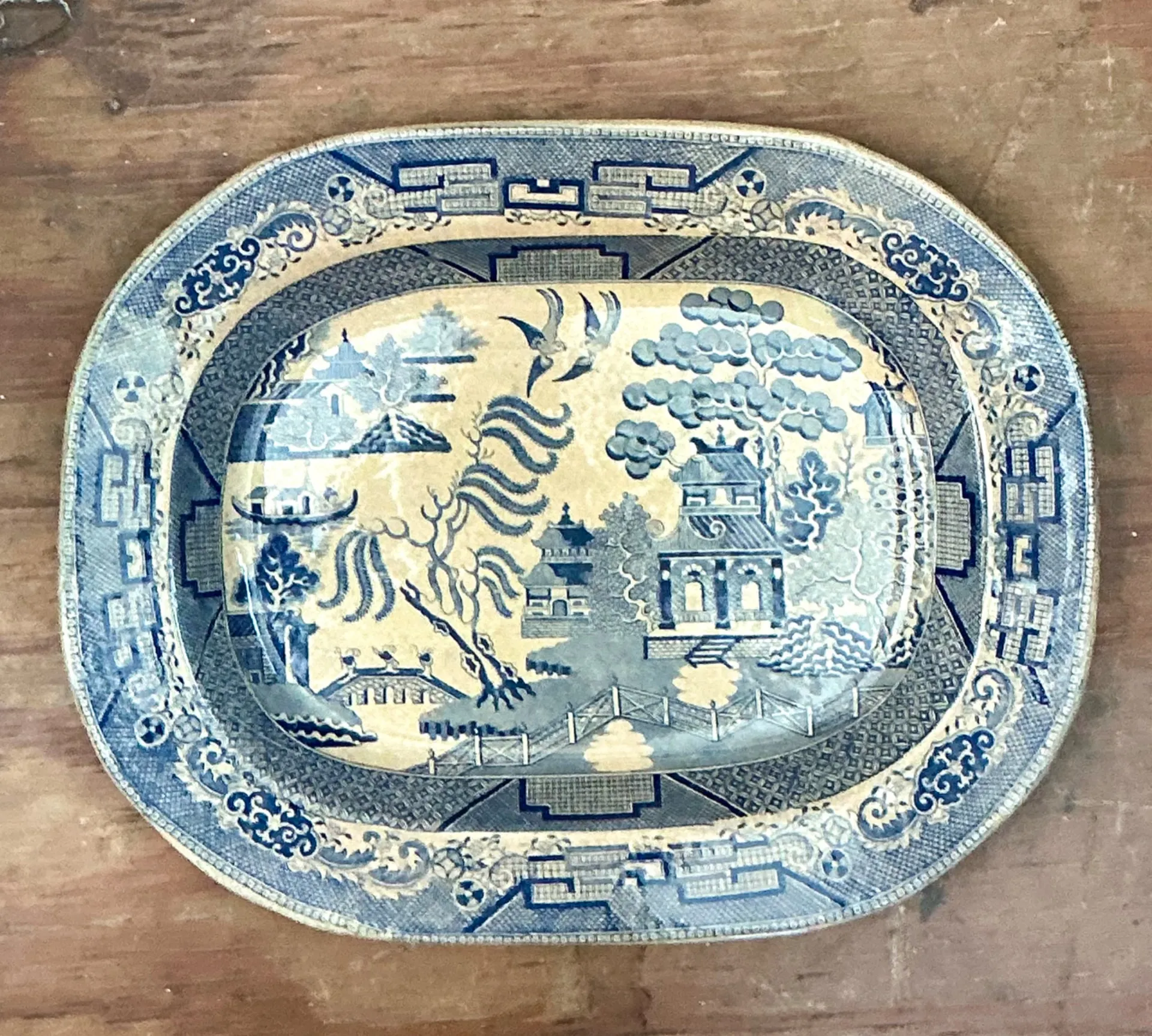 Blue Willow Decorative Ceramic Tray — additional photo 8