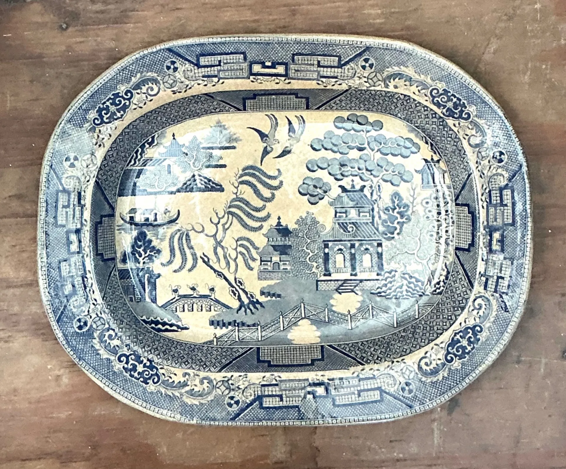 Blue Willow Decorative Ceramic Tray — additional photo 7