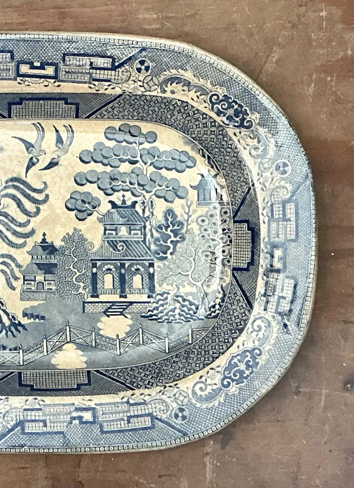 Blue Willow Decorative Ceramic Tray — additional photo 2