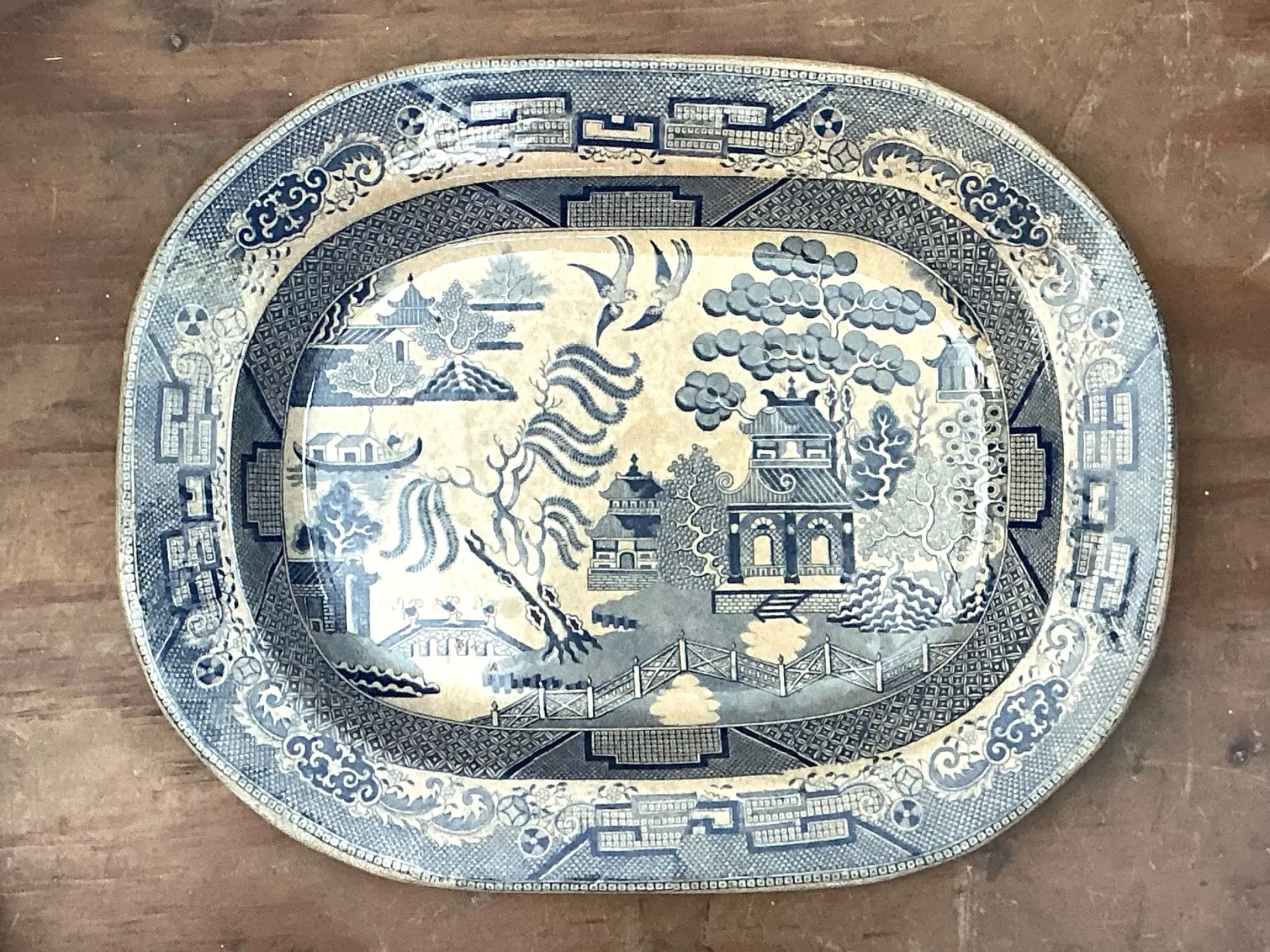 Blue Willow Decorative Ceramic Tray — additional photo 4