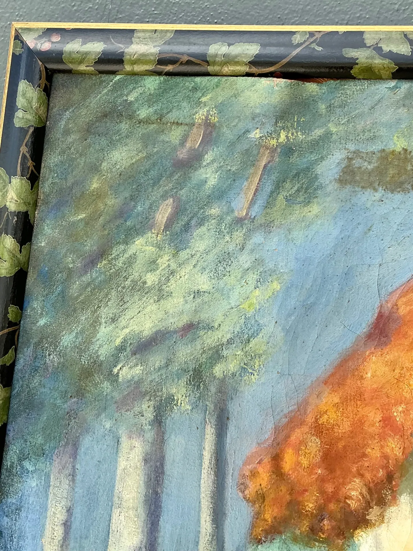 Vintage Hand Painted Portrait of Women in Landscape — additional photo 4
