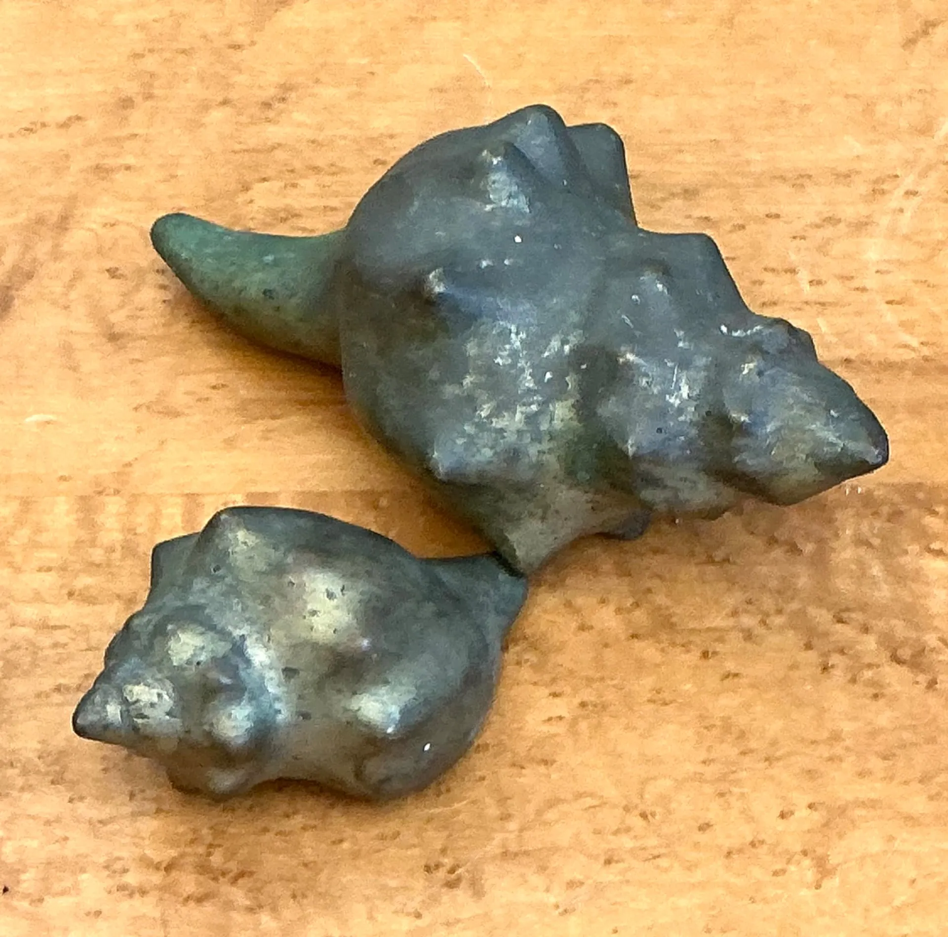 Vintage Patinated Metal Shell Sculptures — additional photo 2