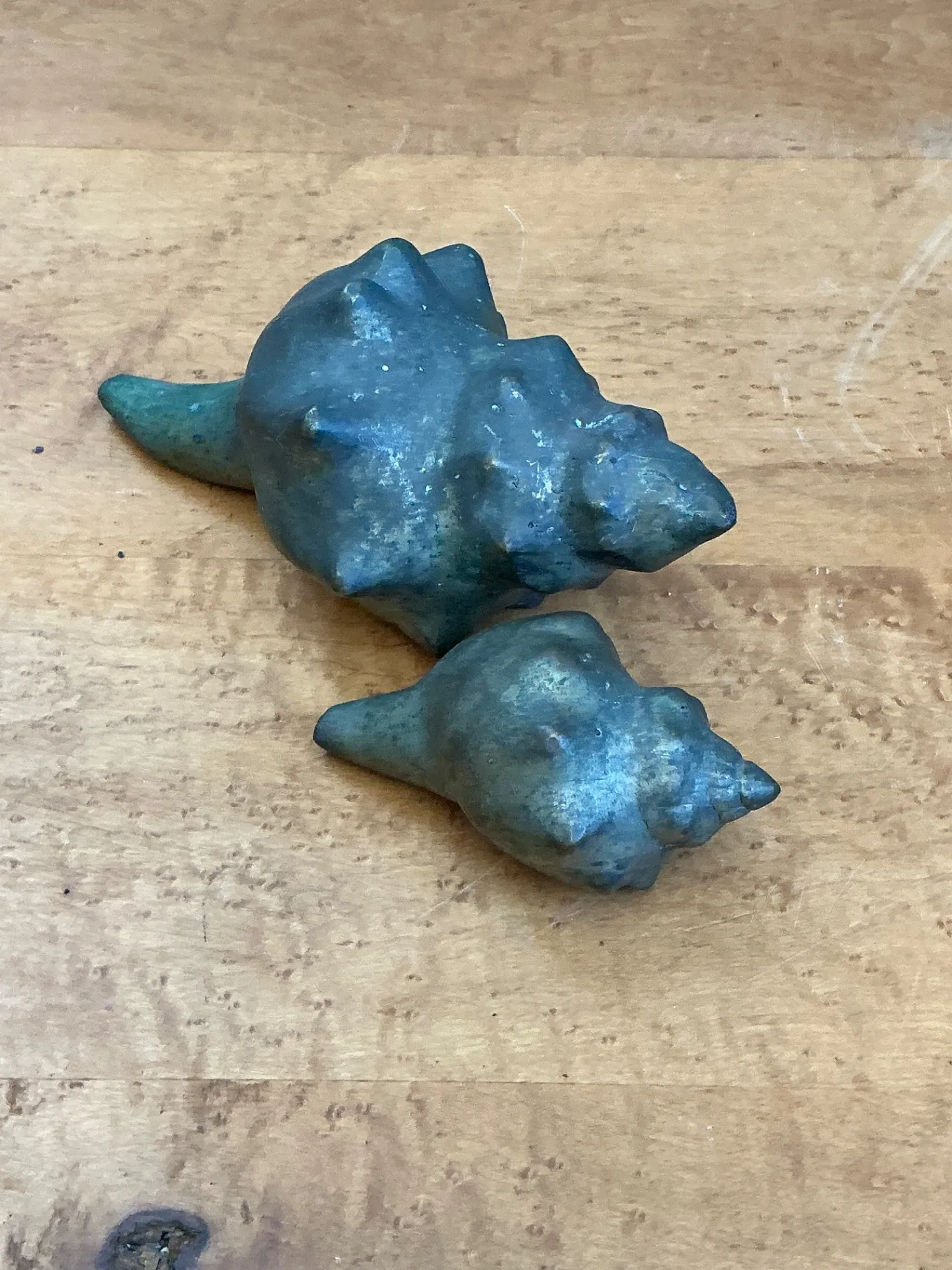 Vintage Patinated Metal Shell Sculptures — additional photo 7