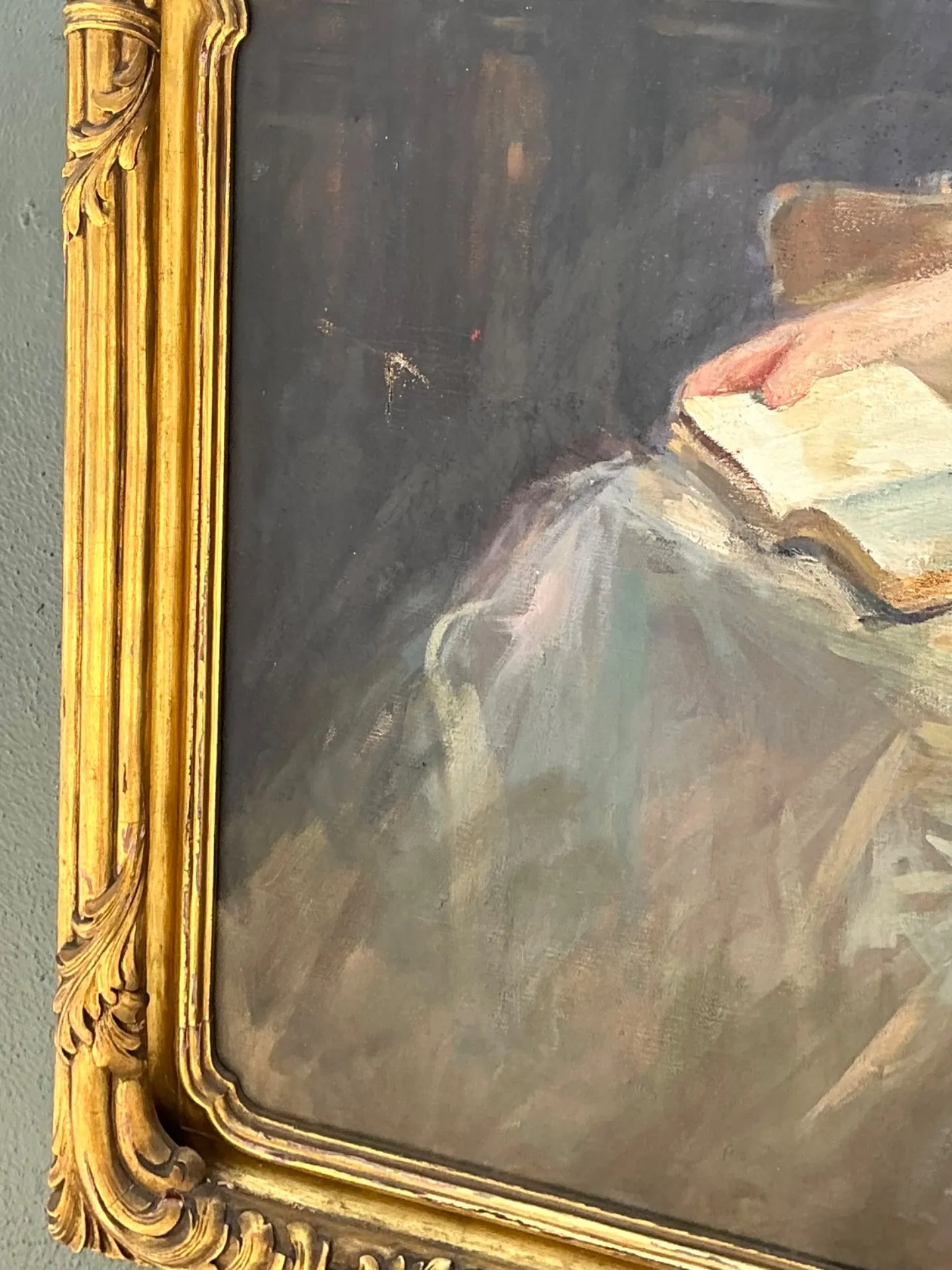 Vintage Emil Fuchs Woman's Portrait in Gilt Frame — additional photo 3