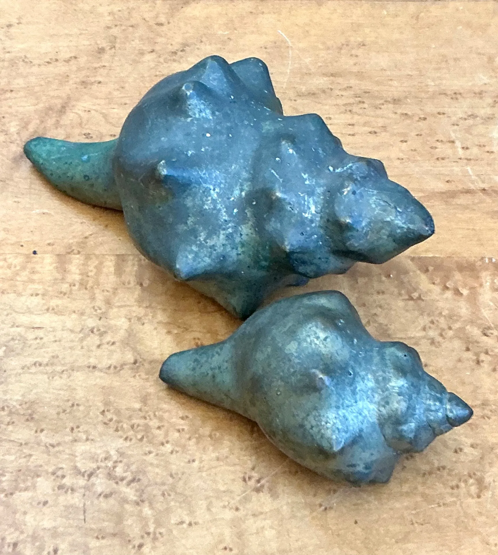 Vintage Patinated Metal Shell Sculptures — additional photo 3