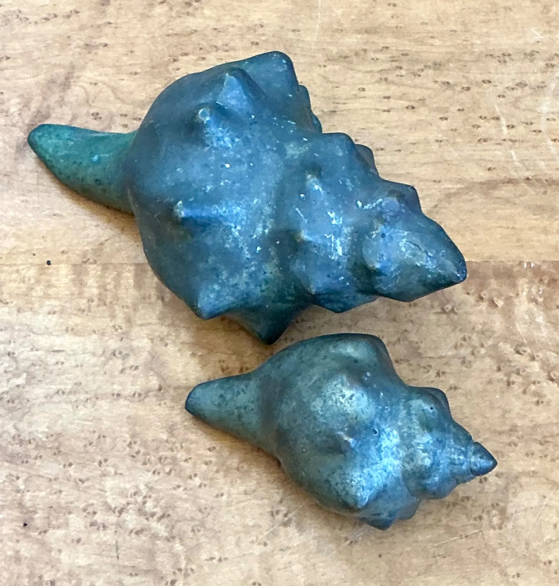 Vintage Patinated Metal Shell Sculptures — additional photo 8