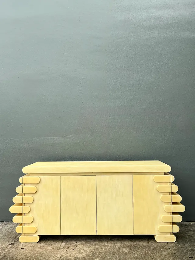 Vintage Columbian Tessellated Bone Stacked Credenza — additional photo 1