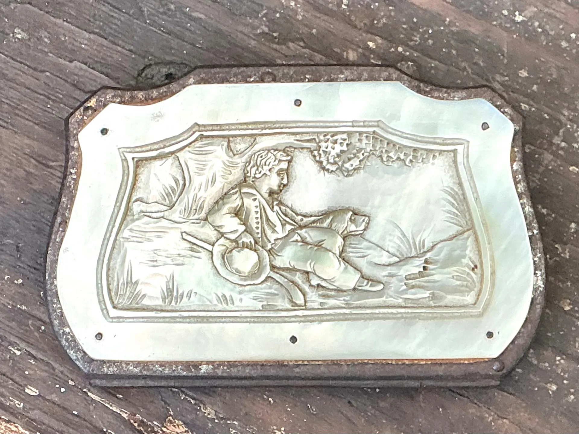 Antique Stone and Metal Decorative Case — additional photo 3