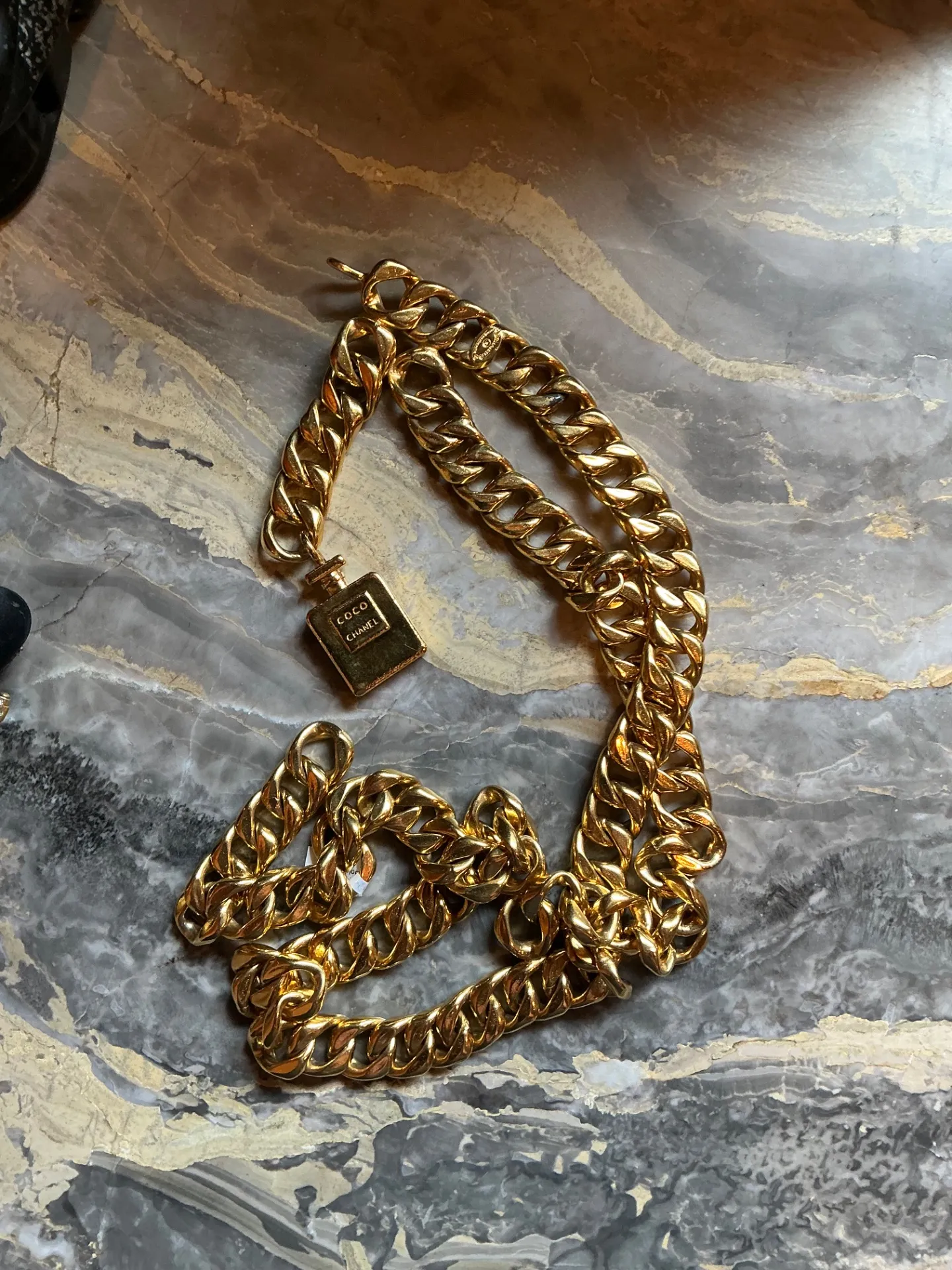 Vintage 1980s Chanel Bottle Chain Belt — additional photo 2