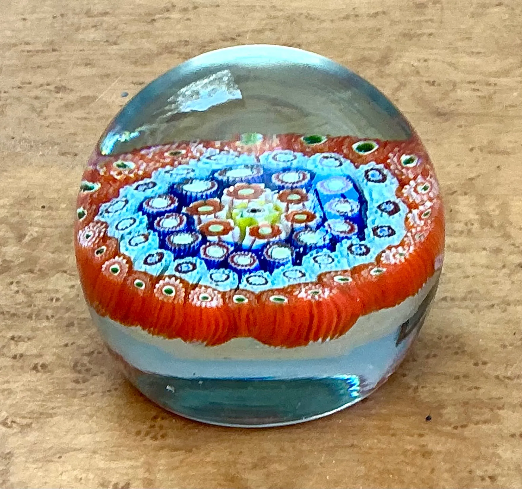 Vintage Italian Millefiori Art Glass Paperweight — additional photo 2