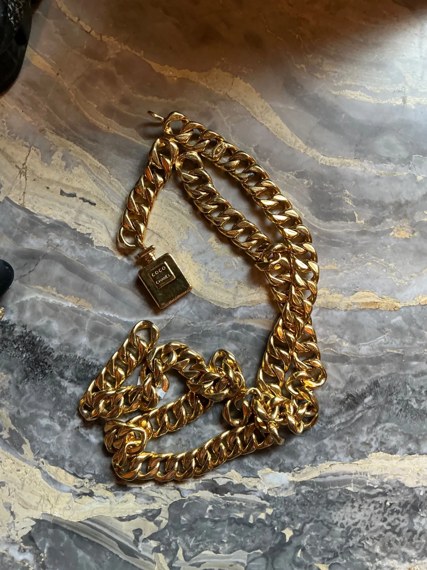 Vintage 1980s Chanel Bottle Chain Belt — additional photo 3