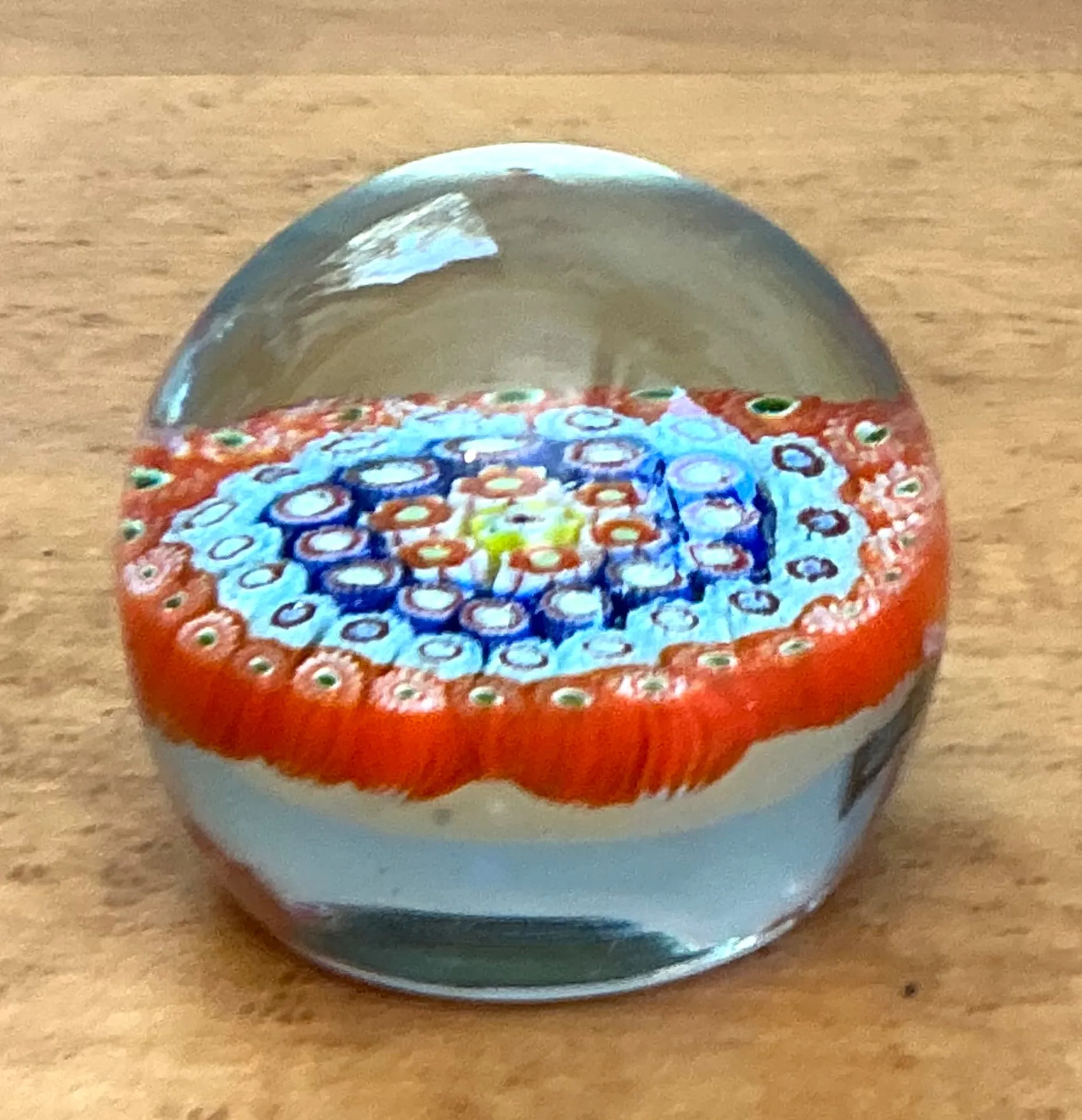Vintage Italian Millefiori Art Glass Paperweight — additional photo 6