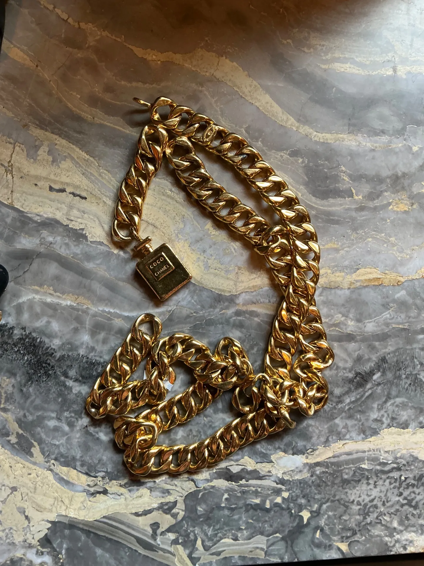 Vintage 1980s Chanel Bottle Chain Belt — additional photo 4