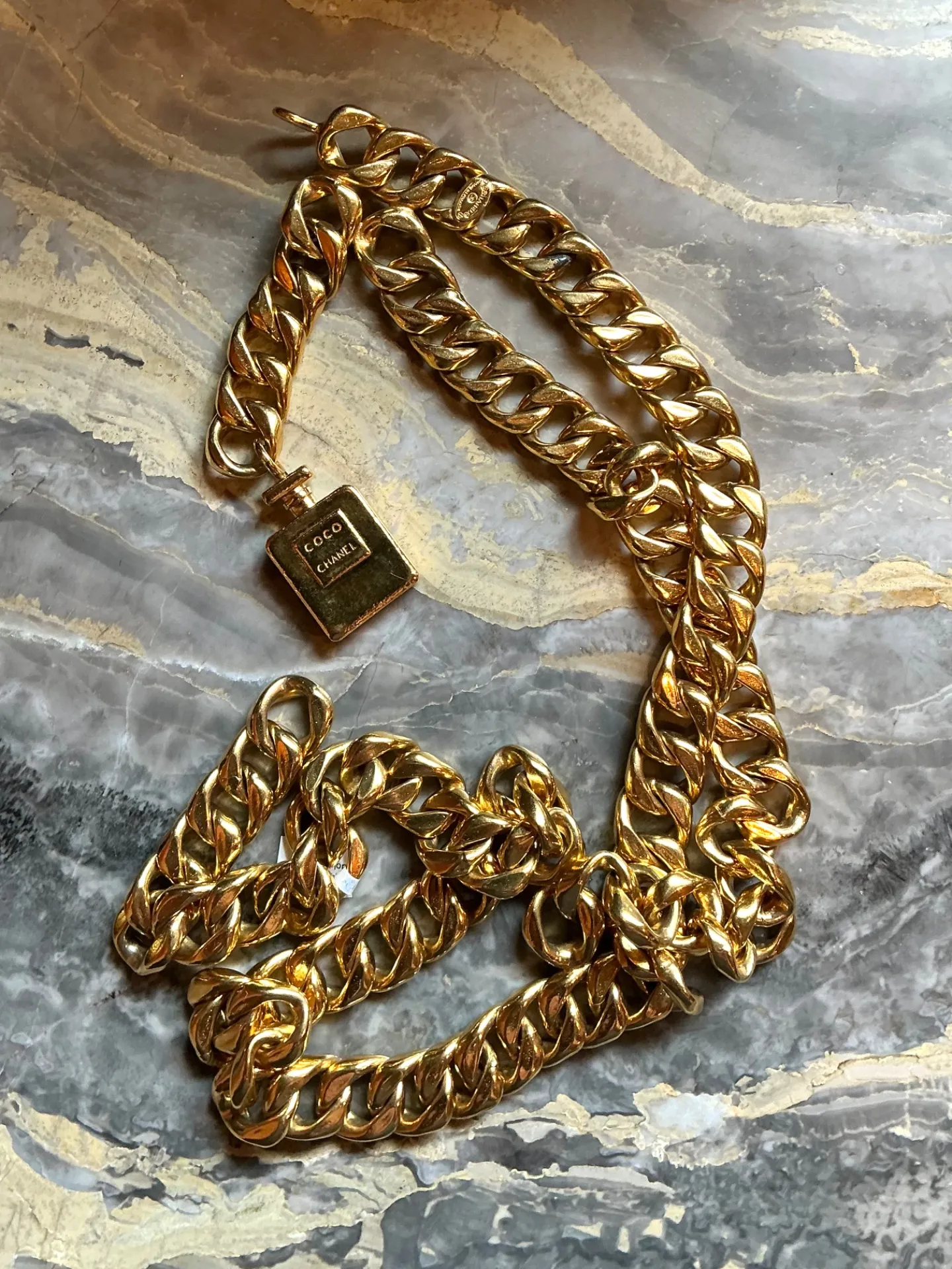 Vintage 1980s Chanel Bottle Chain Belt — additional photo 6