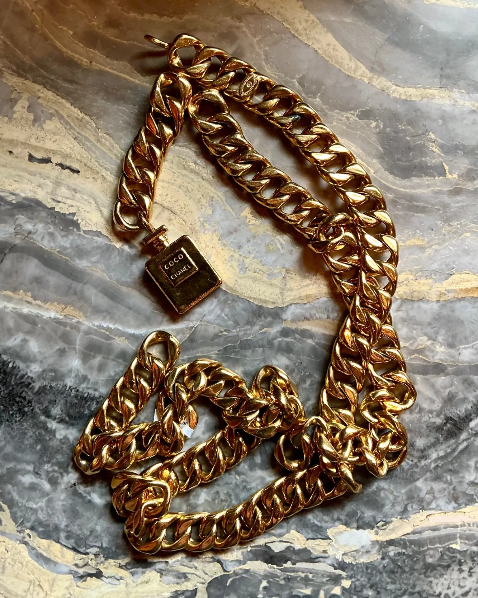 Vintage 1980s Chanel Bottle Chain Belt — additional photo 5