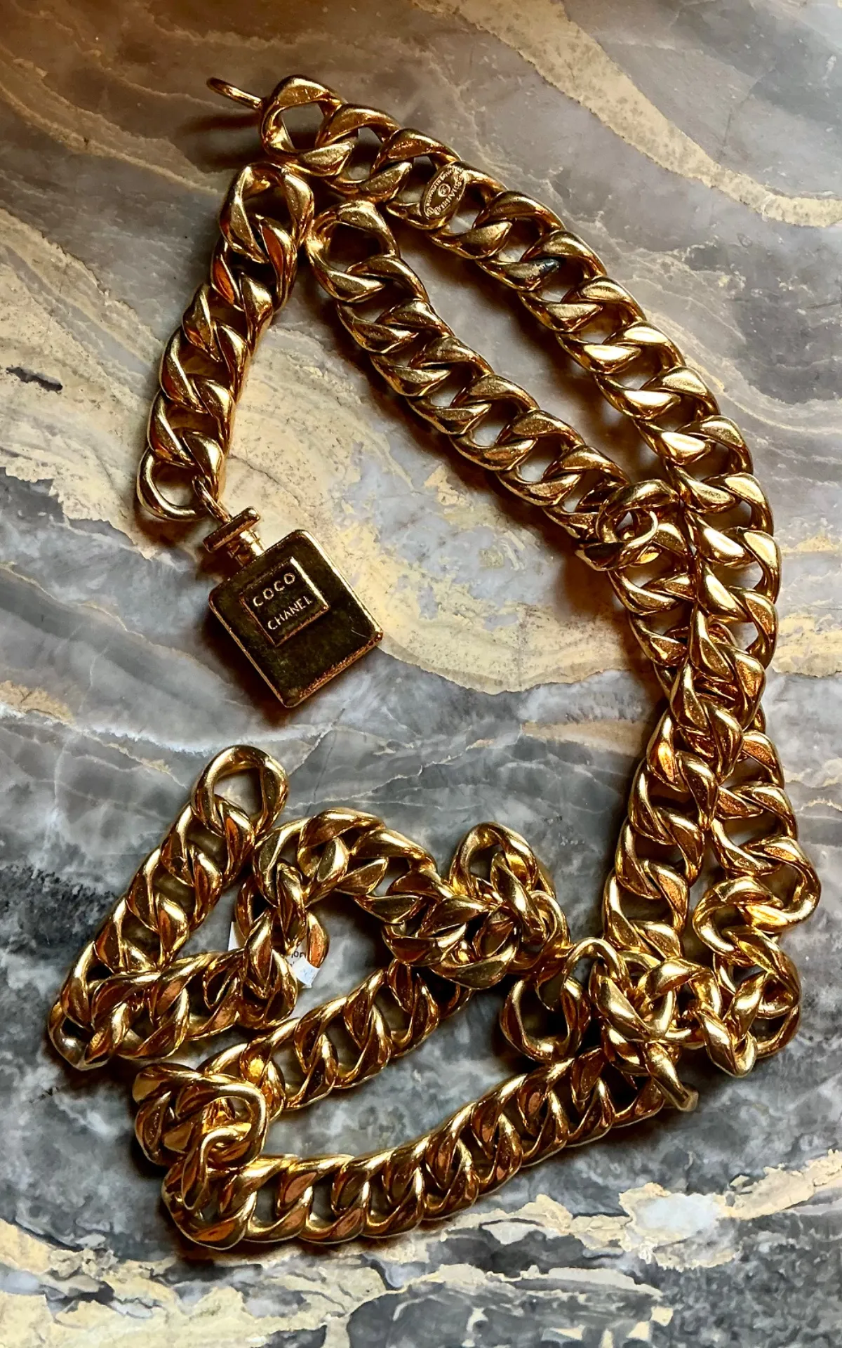 Vintage 1980s Chanel Bottle Chain Belt — additional photo 5