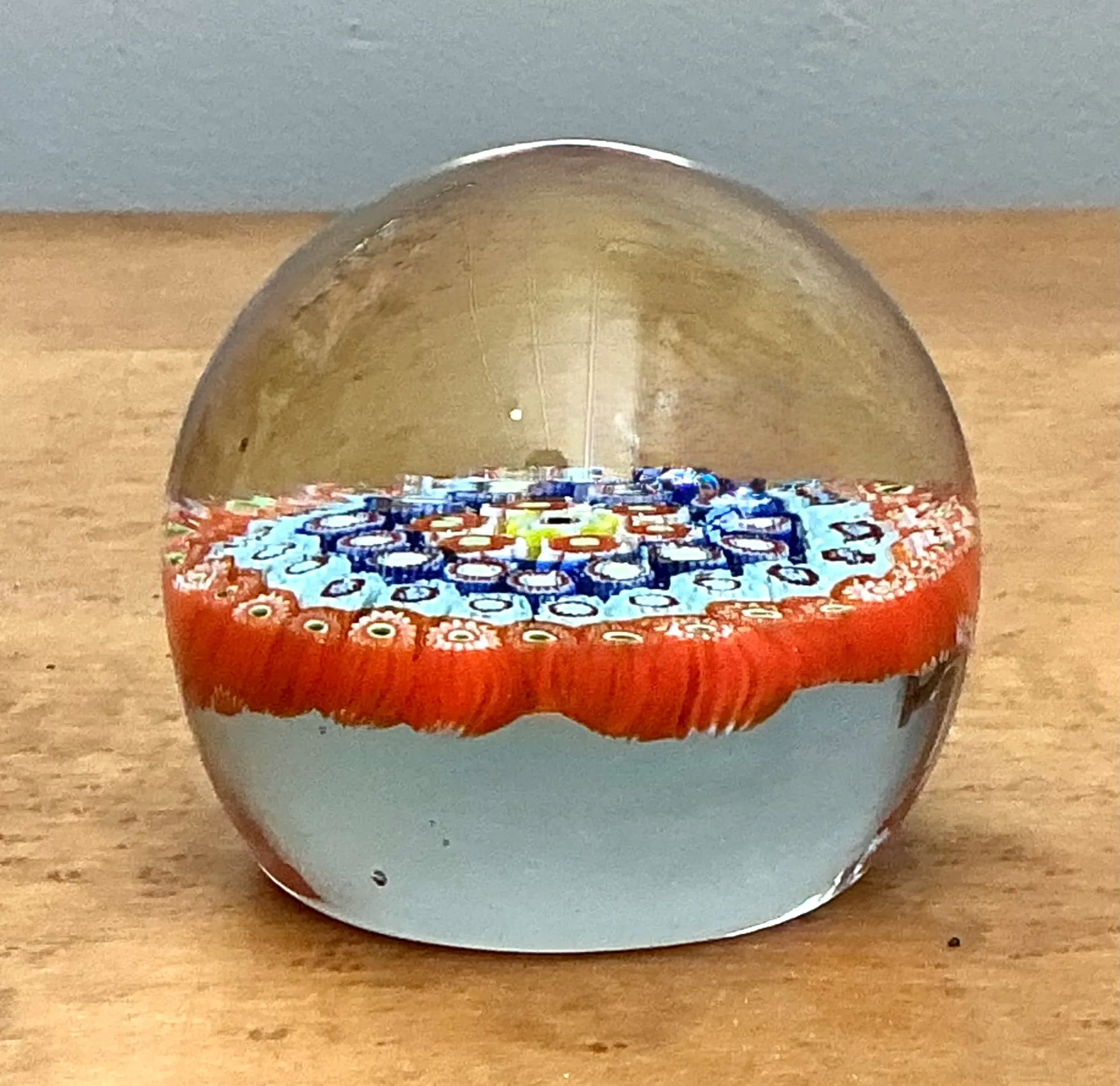 Vintage Italian Millefiori Art Glass Paperweight — additional photo 1