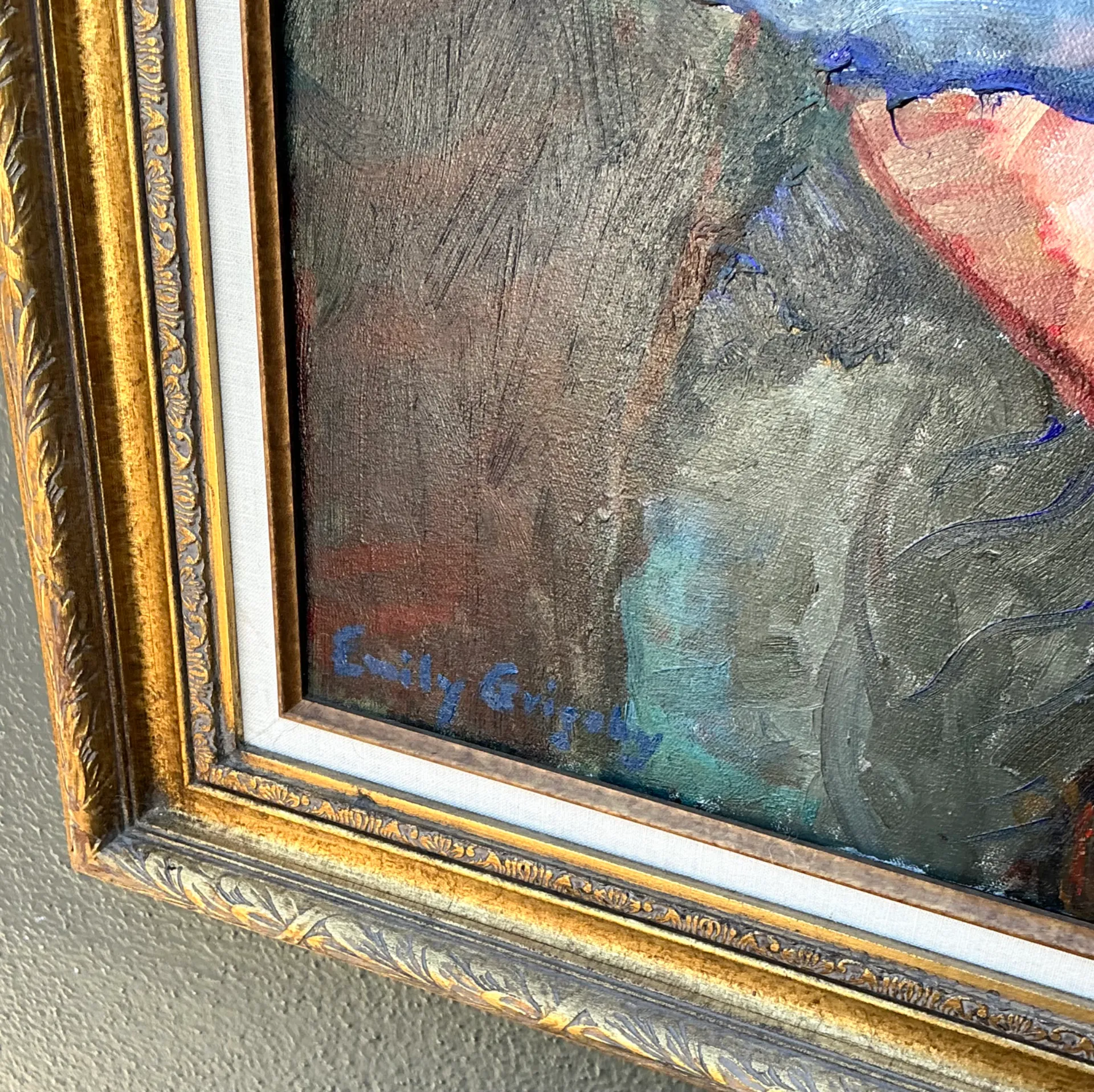 Vintage Original Oil Portrait Of Man On Canvas — additional photo 8