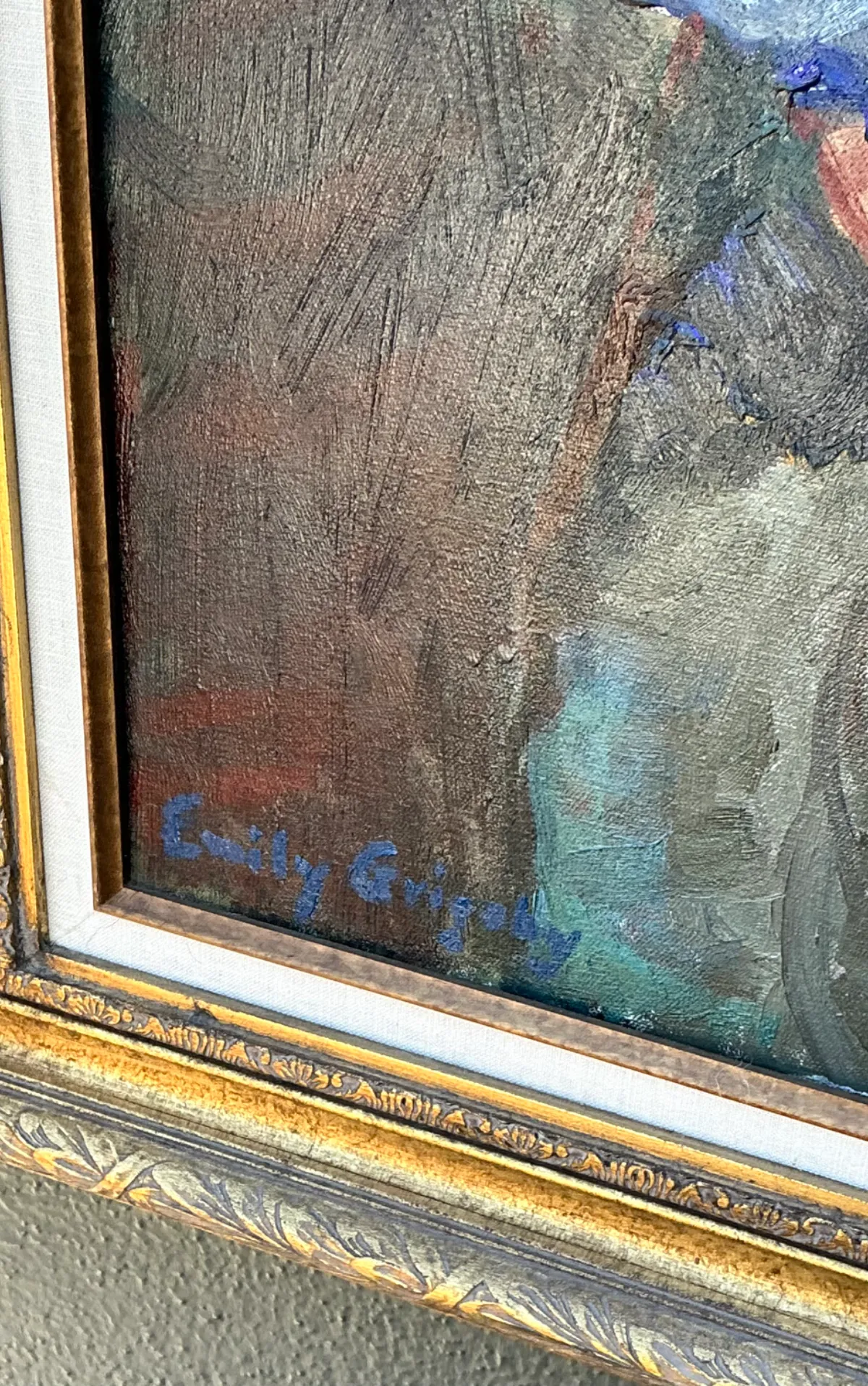Vintage Original Oil Portrait Of Man On Canvas — additional photo 8