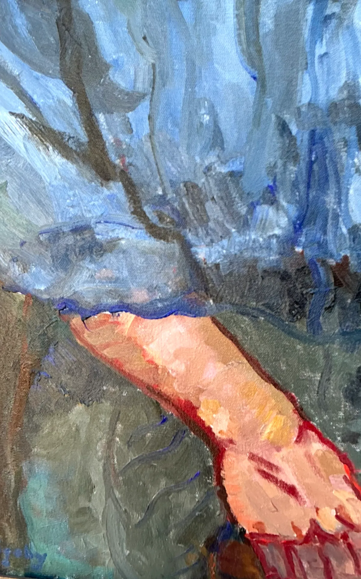 Vintage Original Oil Portrait Of Man On Canvas — additional photo 3