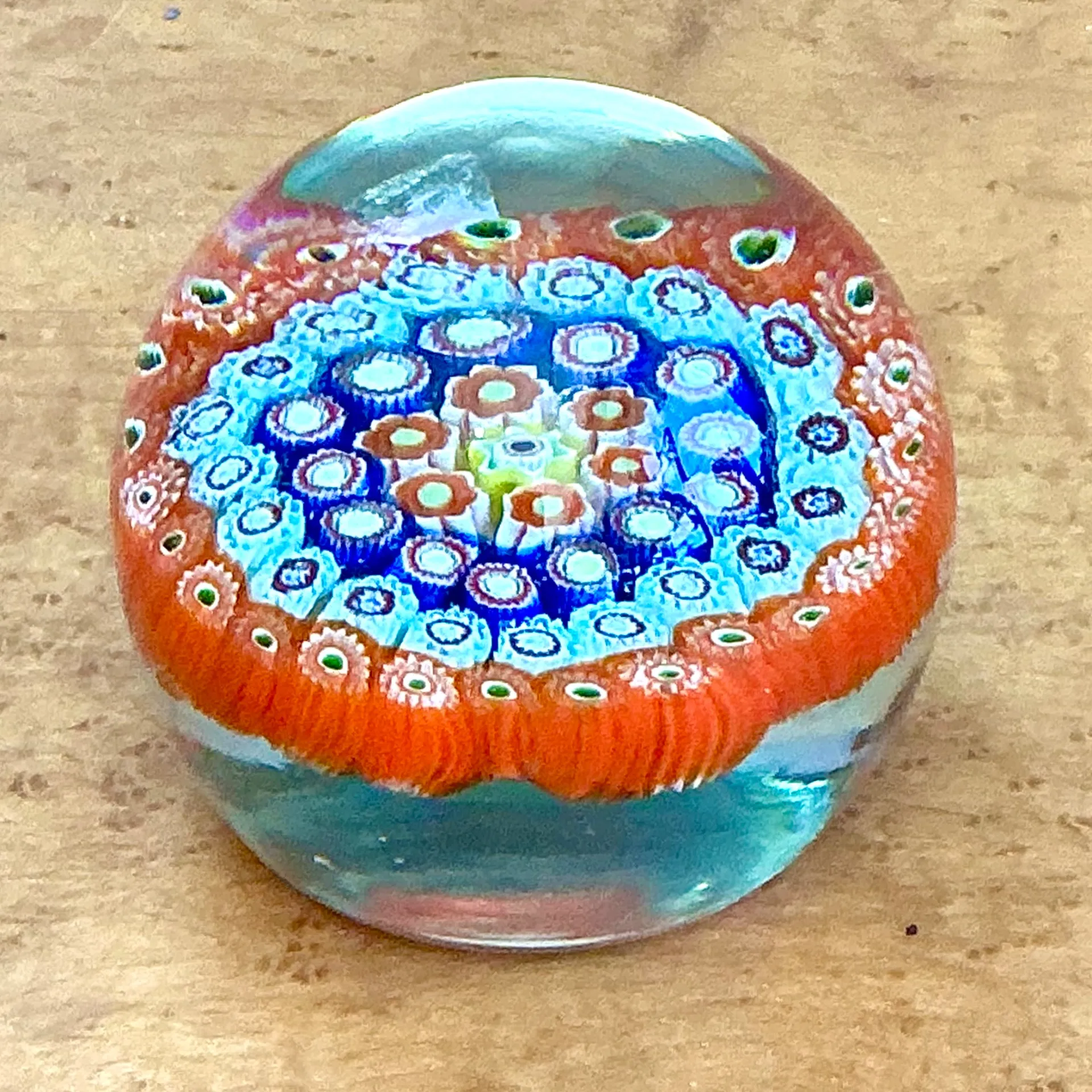 Vintage Italian Millefiori Art Glass Paperweight — additional photo 3